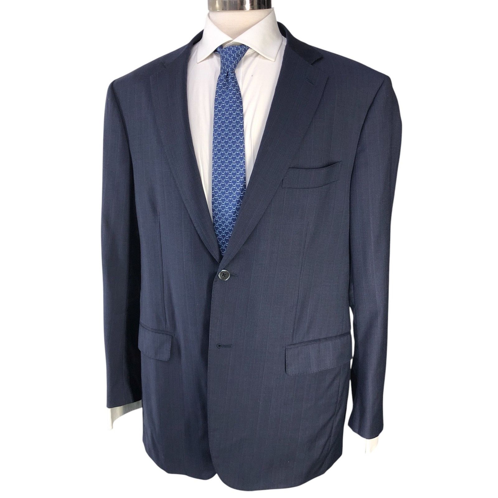 Isaia ISAIA Size 46L Sport Coat Blazer Base S Timeless 140s Blue Size 46L - 2 Thumbnail