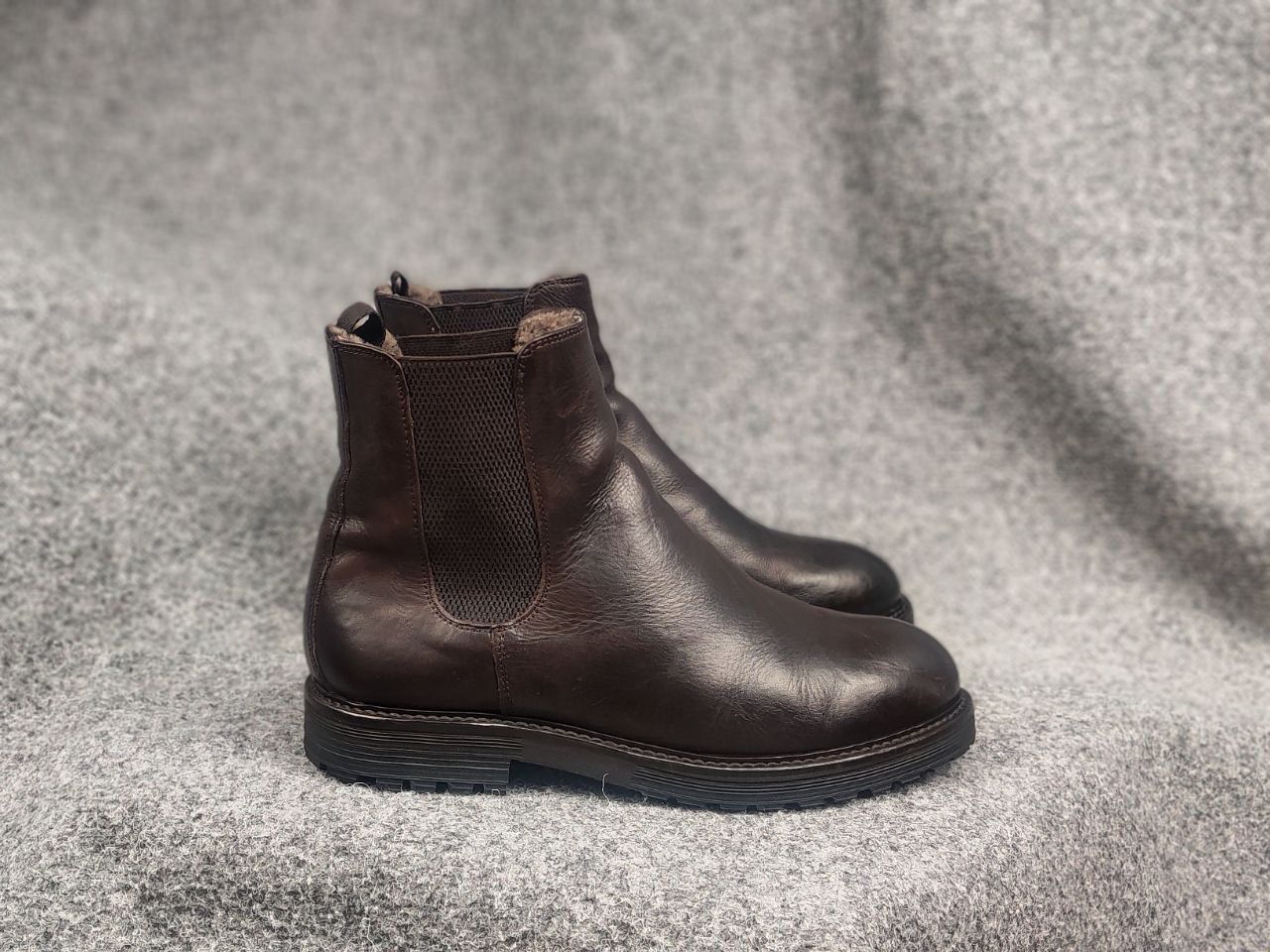 Le Grande Bleu (L.G.B.) St. Moritz Design leather fur chelsea Ankle Pull On Boots Size US 10 / IT 40 - 5 Thumbnail