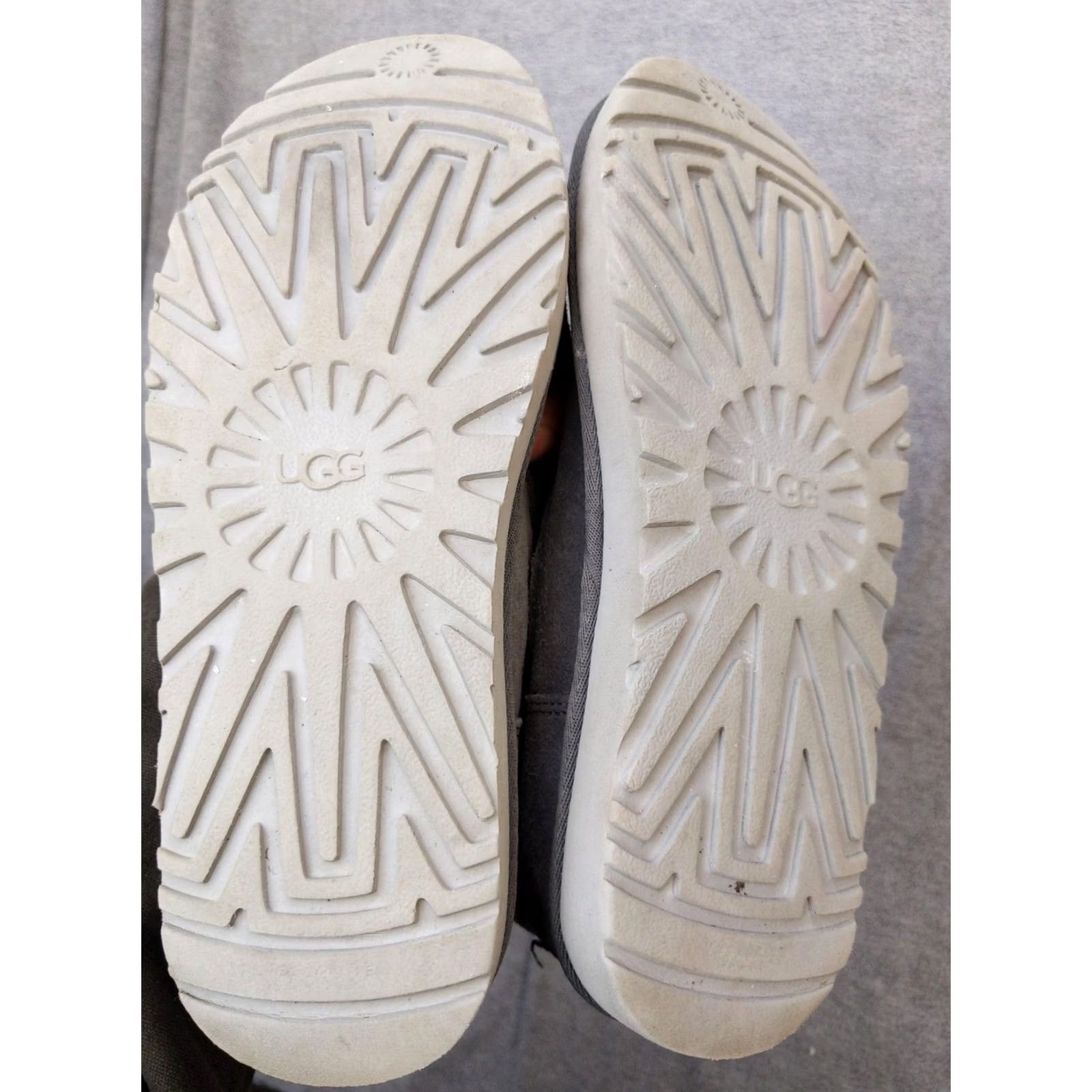 Ugg UGG Boots Womens Sock Mid-Calf Zip Gray Suede 8 US 39 EU 39 Winter Casual Shoes Womens Mens Size US 8 / IT 38 - 7 Thumbnail