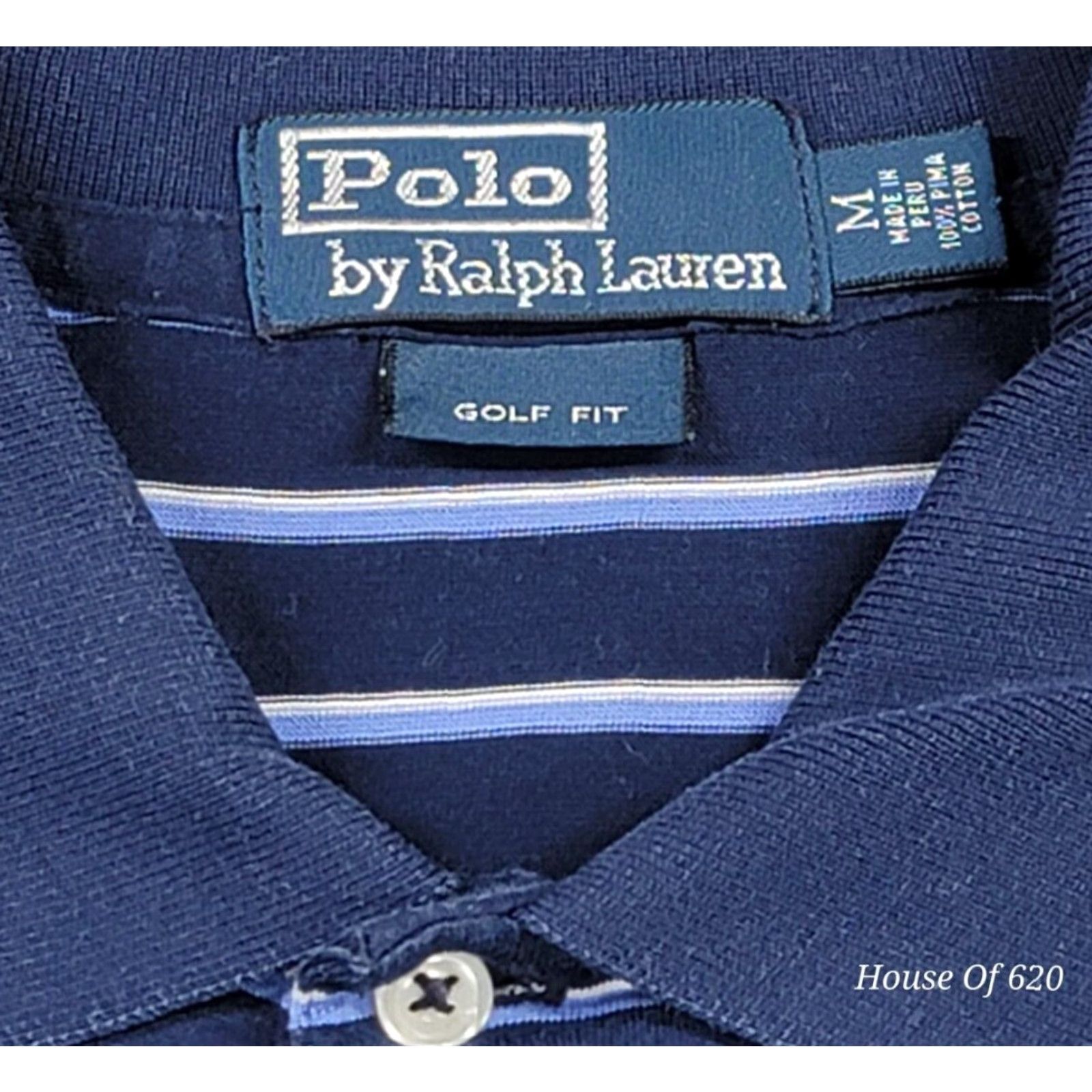 Ralph Lauren Ralph Lauren Polo Shirt M Blue Stripe Short Sleeve Men Polo Shirt Regular Fit Blue Navy Pony 50s 60s Inspired Size US M / EU 48-50 / 2 - 6 Thumbnail