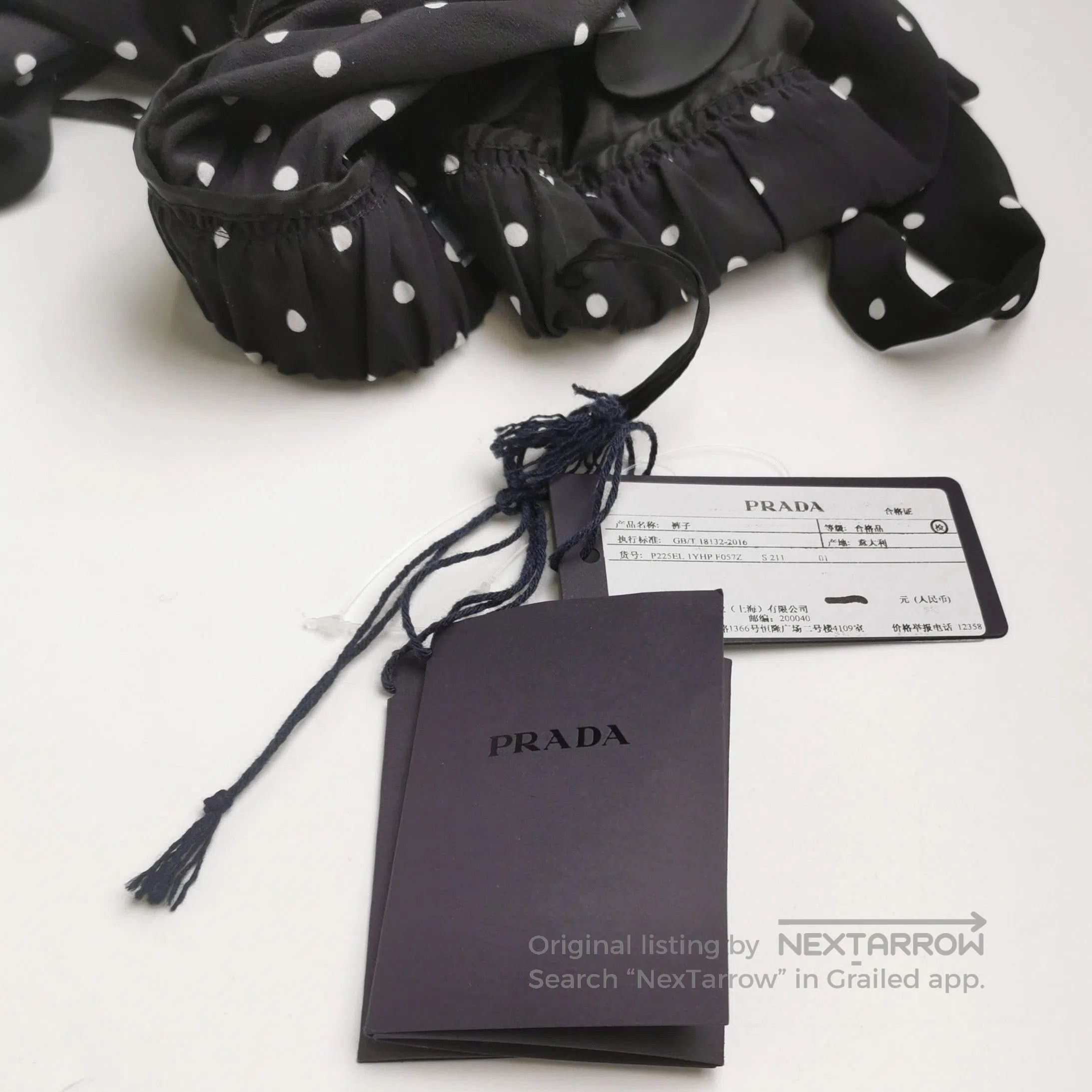 Prada Prada Silk Polka Dot Wide. Size 39" - 3 Thumbnail