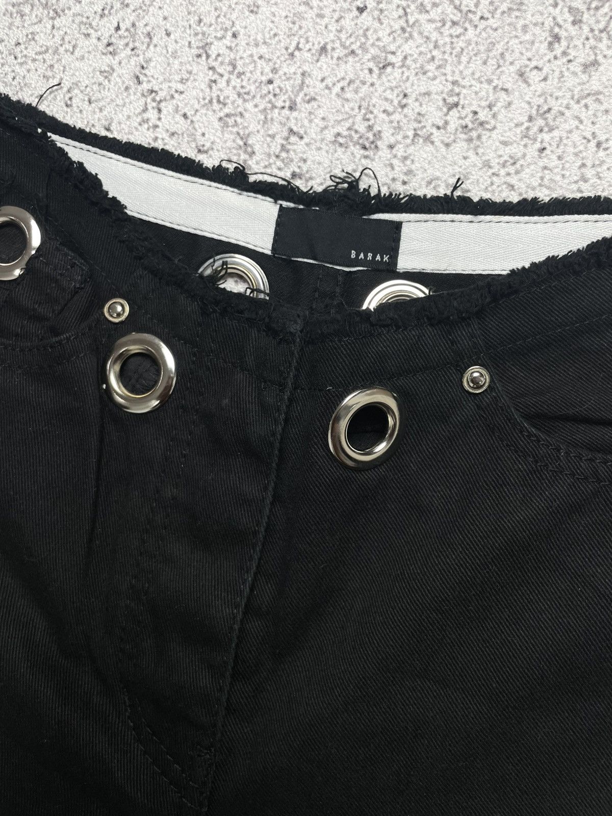 If Six Was Nine 2000s Barak - Super Flared Black Denim Jeans Pants Size US 27 - 7 Thumbnail