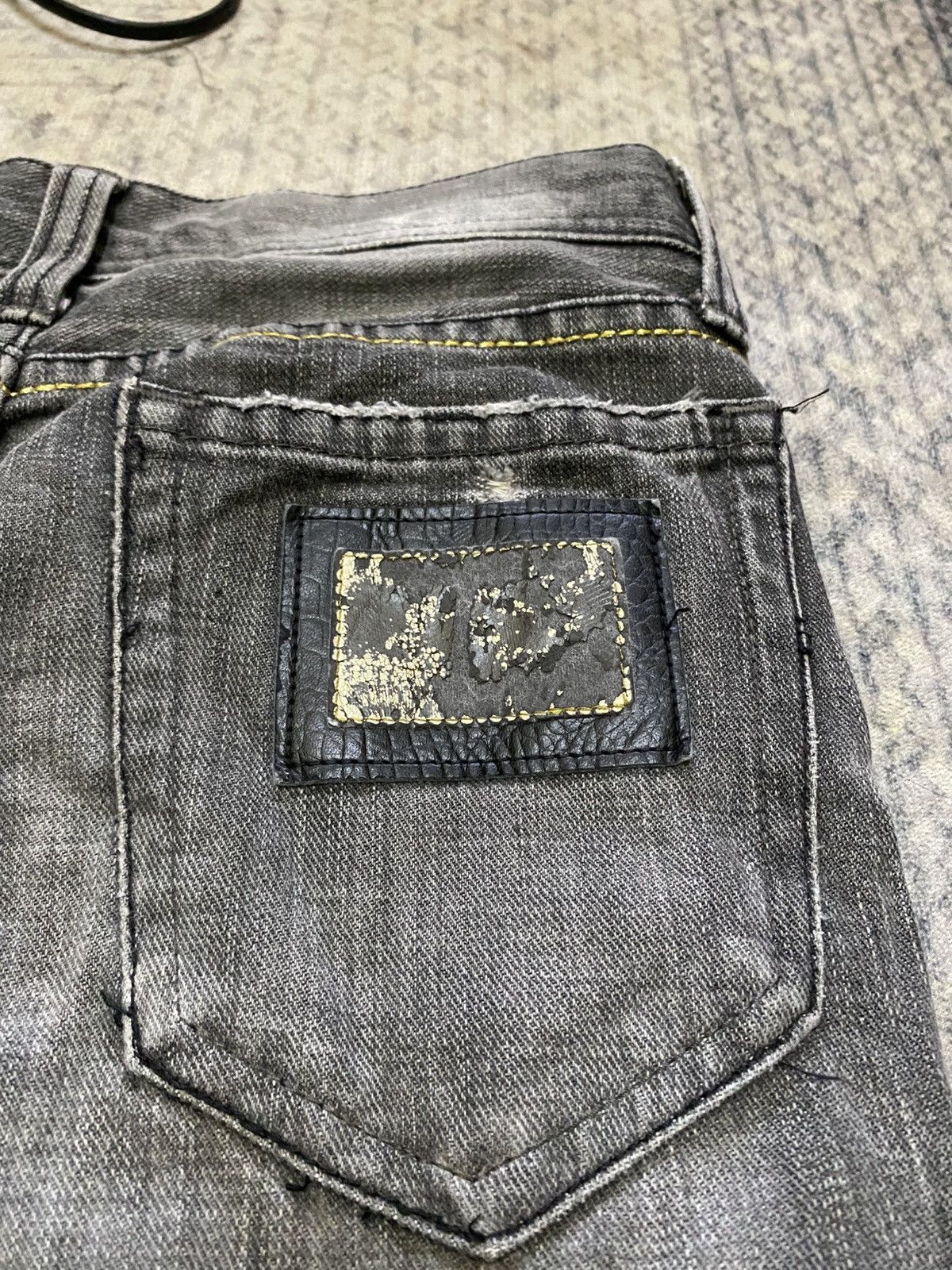 Japanese Brand × Seditionaries The Murder License Flared Studded Distressed Jeans Size 29" - 9 Thumbnail