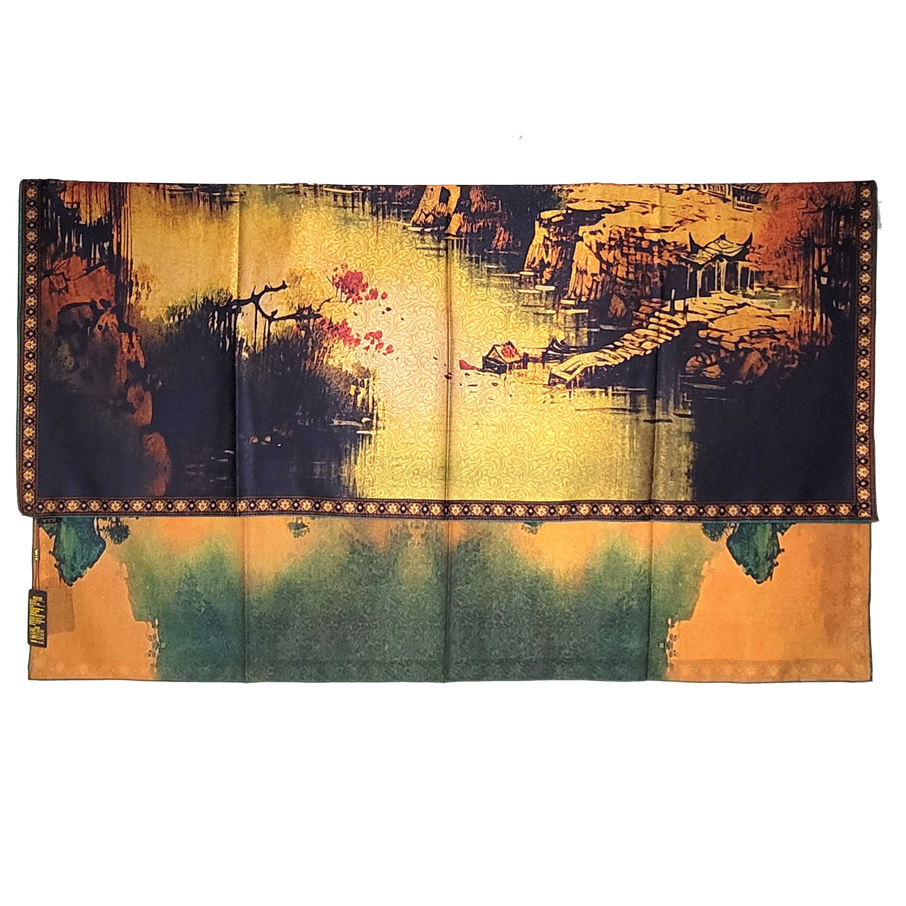 Other NWT Double Sided Silk Scarf 52"x52" Large Square Wrap 3216 Size ONE SIZE - 7 Thumbnail