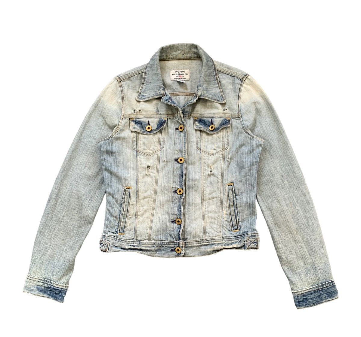Polo Ralph Lauren Ralph Lauren Polo Jeans Co Distress Denim Jacket Size M / US 6-8 / IT 42-44 - 1 Thumbnail
