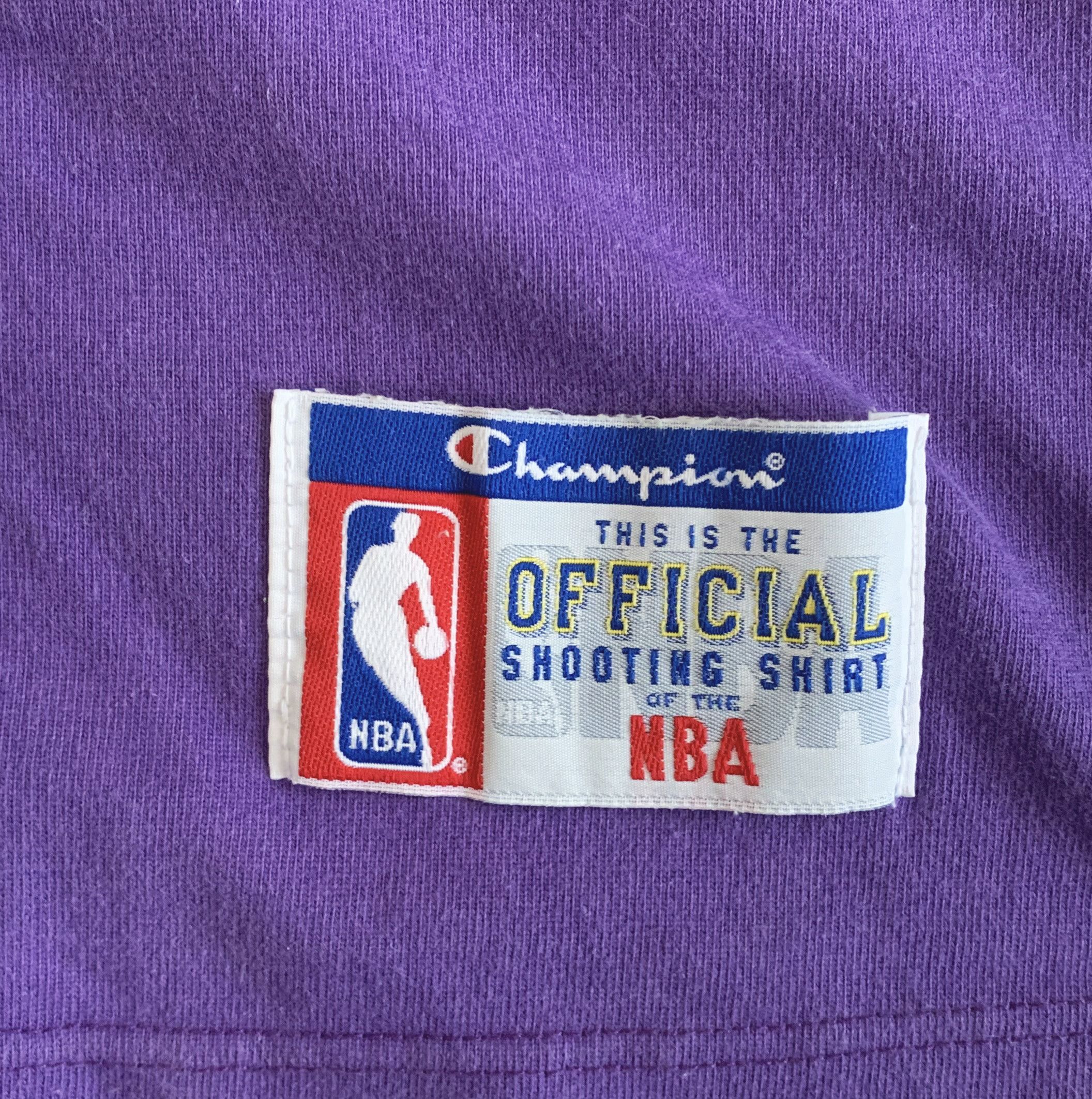 Champion RARE Vintage 90s CHAMPION Lakers Warm Up Shirt Kobe Bryant Size US L / EU 52-54 / 3 - 10 Thumbnail