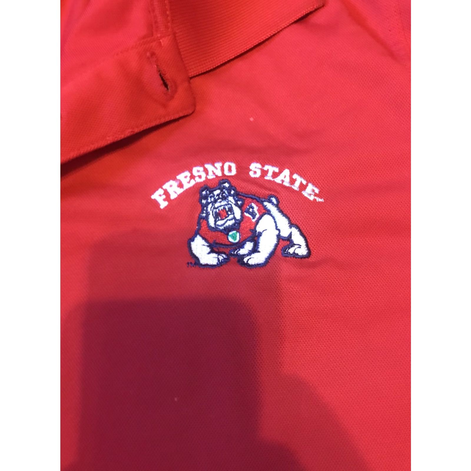 Vintage Sport-Tek Polo Shirt XL Red Fresno State Bulldog’s Men Size US XL / EU 56 / 4 - 2 Thumbnail