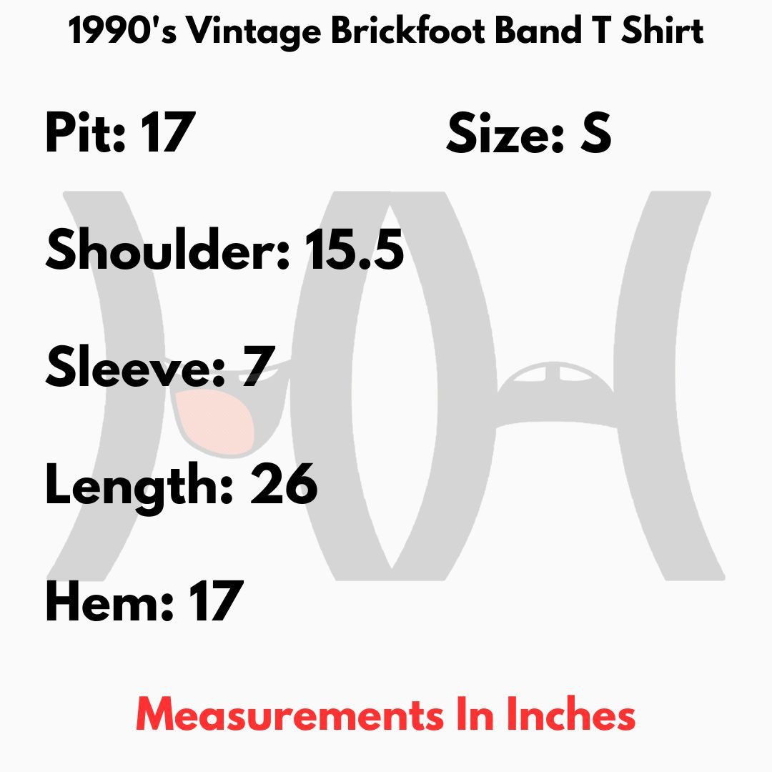 Band Tees × Jerzees 1990's Vintage Brickfoot Band T Shirt Size US S / EU 44-46 / 1 - 10 Thumbnail