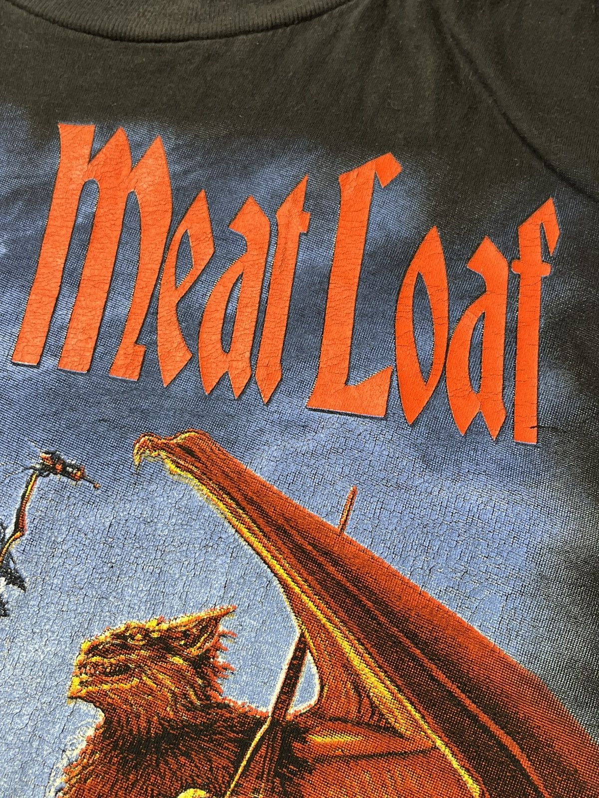 Band Tees Vintage 1993 Meat Loaf World Tour Long Sleeve T-Shirt Size US XL / EU 56 / 4 - 17 Thumbnail