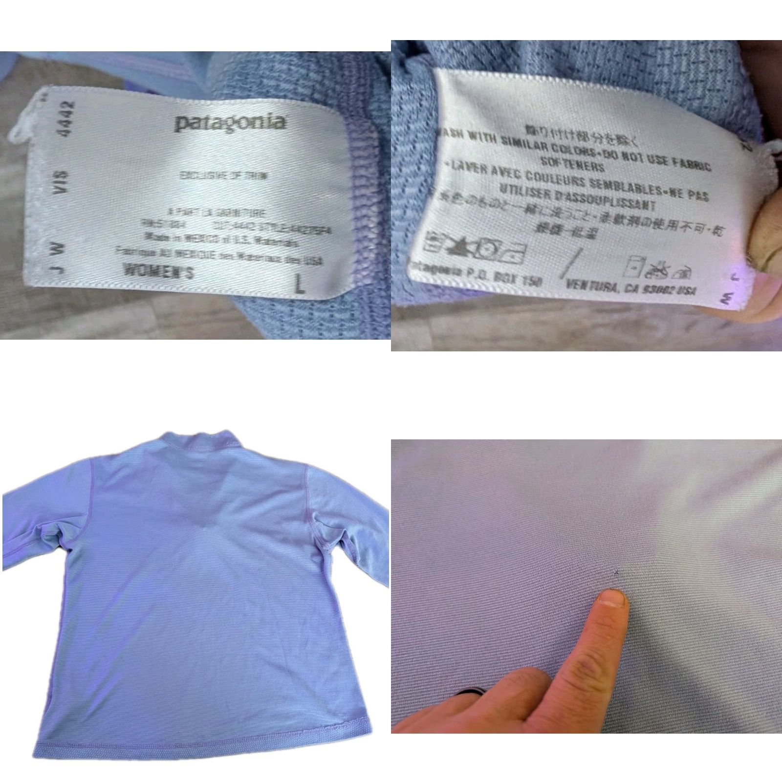 Patagonia Patagonia Pullover Women L Light Blue Capilene Baselayer Quarter Zip Size L / US 10 / IT 46 - 9 Thumbnail