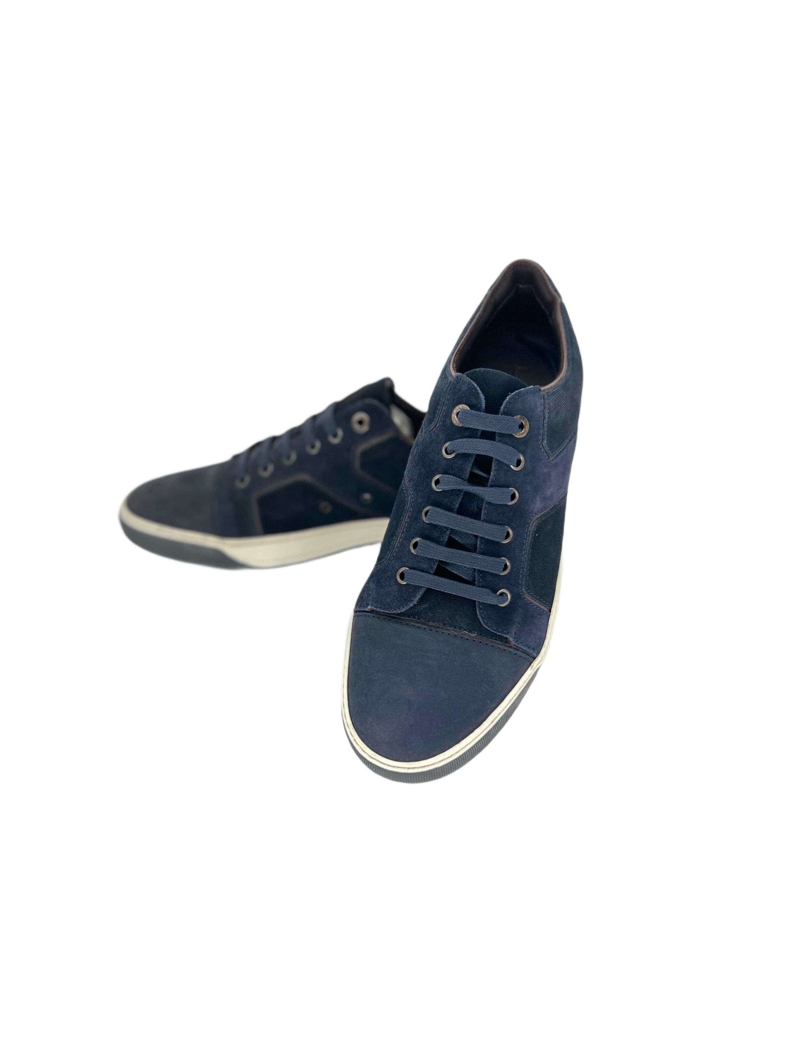 Lanvin Lanvin Navy Wool Felt Tennis Sneaker Size US 9 / EU 42 - 4 Thumbnail