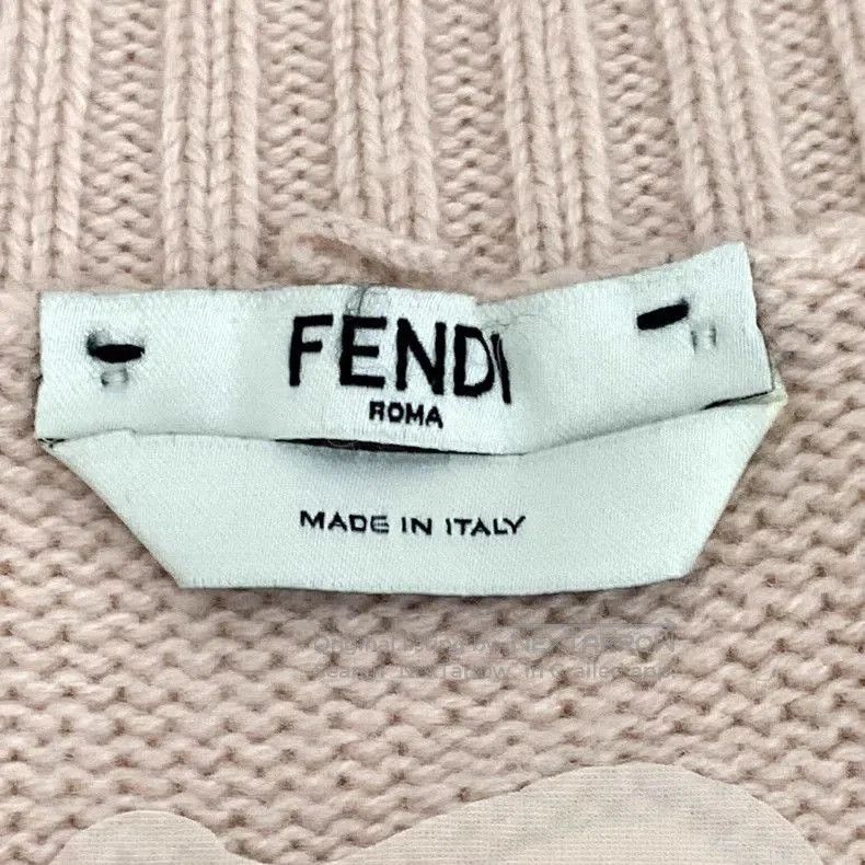 Fendi Beige Cashmere Logo V.