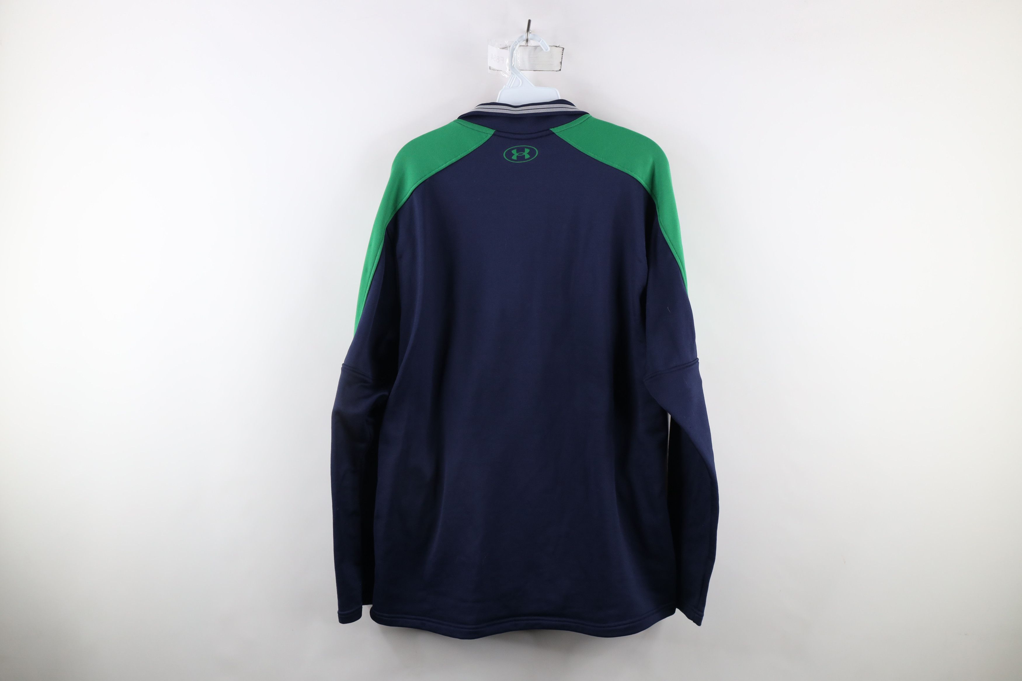Under Armour × Vintage Under Armour Irish Notre Dame University Half Zip Sweater Size US XL / EU 56 / 4 - 11 Thumbnail