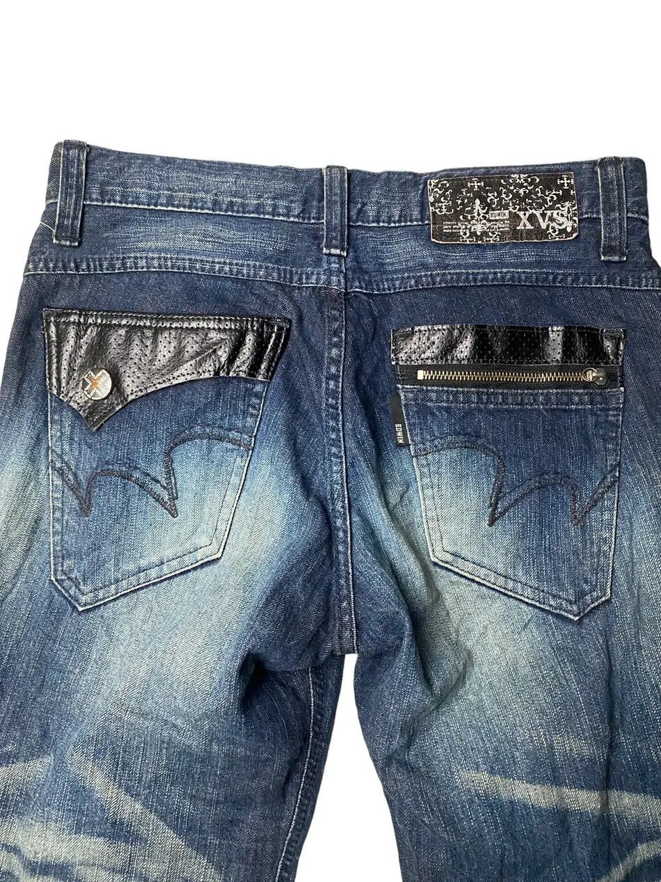Edwin Edwin Flared Studded Leather 3/4 Jeans Size US 30 / EU 46 - 14 Thumbnail