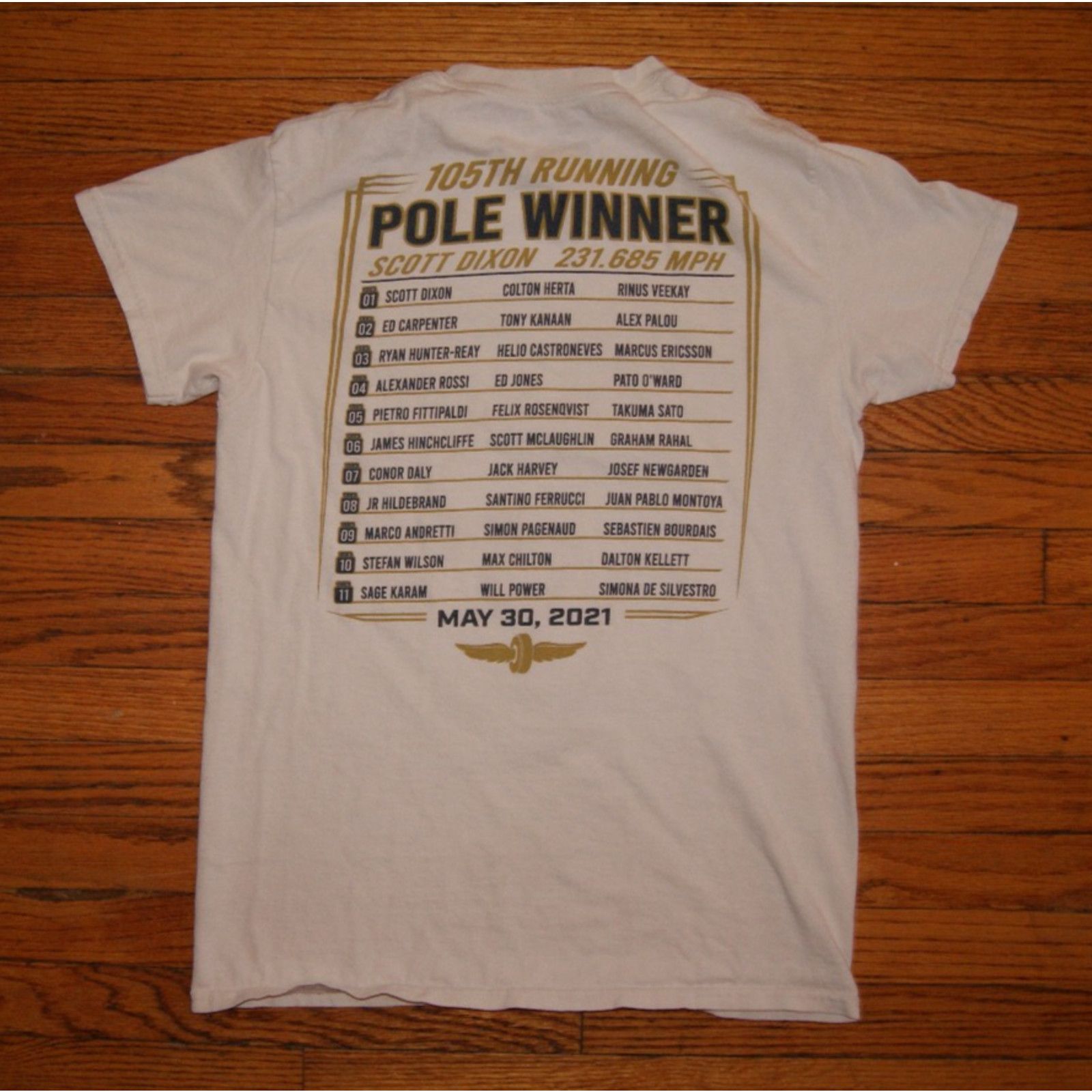 Vintage 2021 Indianapolis 500 Greatest Racing 105TH Running S TShirt Size US S / EU 44-46 / 1 - 5 Thumbnail