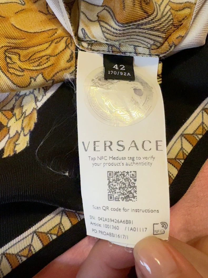 Versace Versace Mulberry silk shirt Size US L / EU 52-54 / 3 - 3 Thumbnail