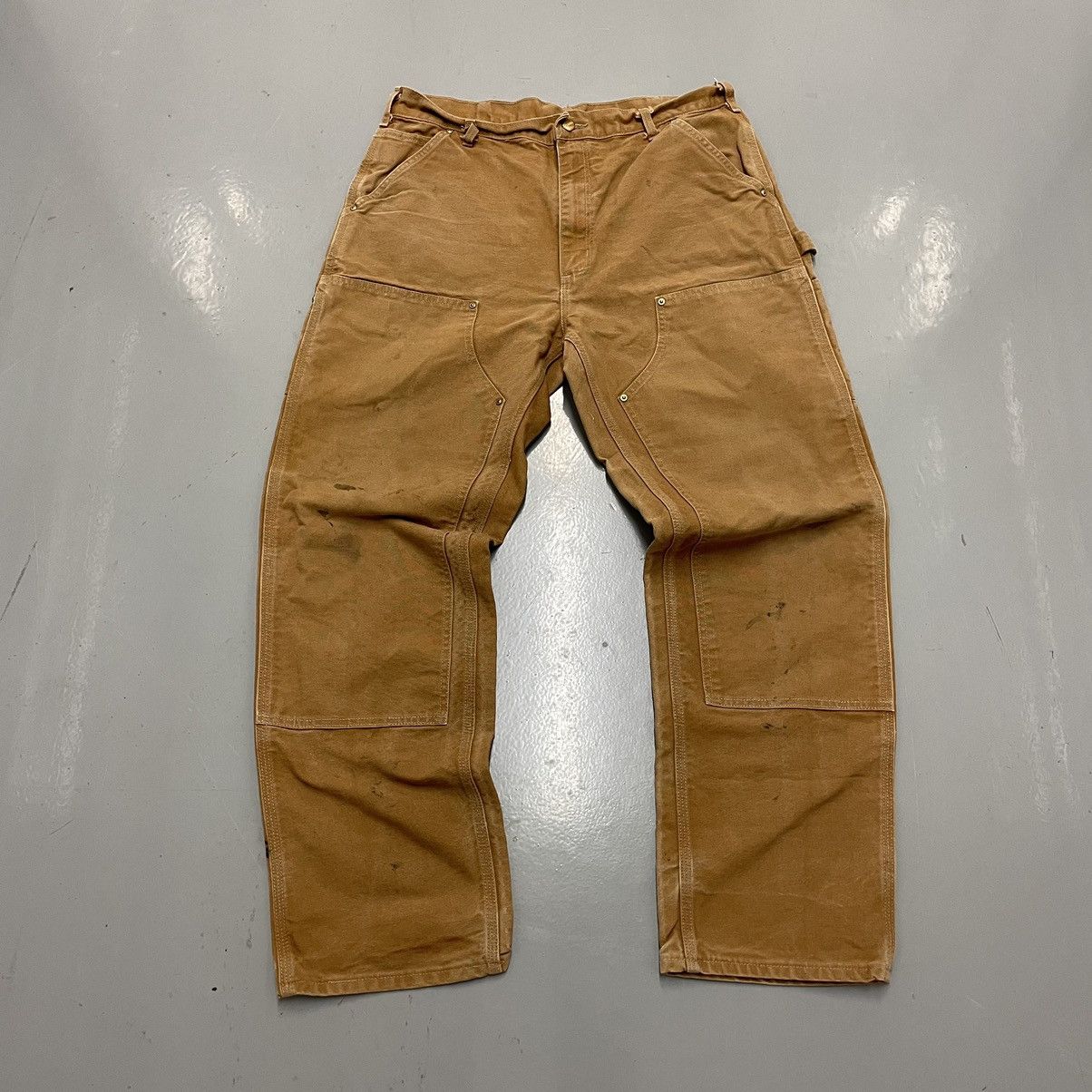 image of Crazy Vintage Carhartt Double Knee Workwear Pants in Tan, Men's (Size 36)
