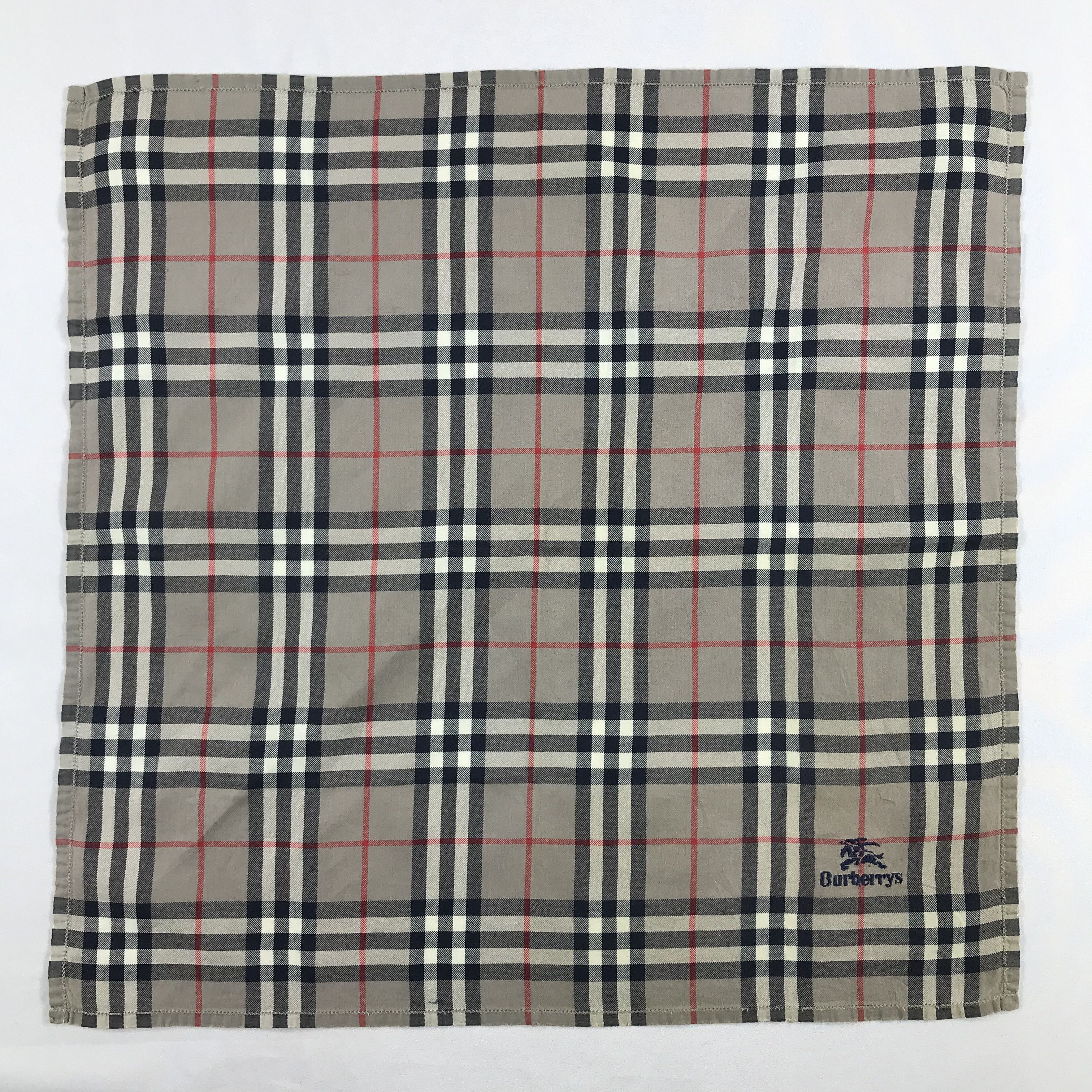 Burberry × Vintage Burberry Bandana / Handkerchief / Neckerchief - S2095 Size ONE SIZE - 1 Thumbnail