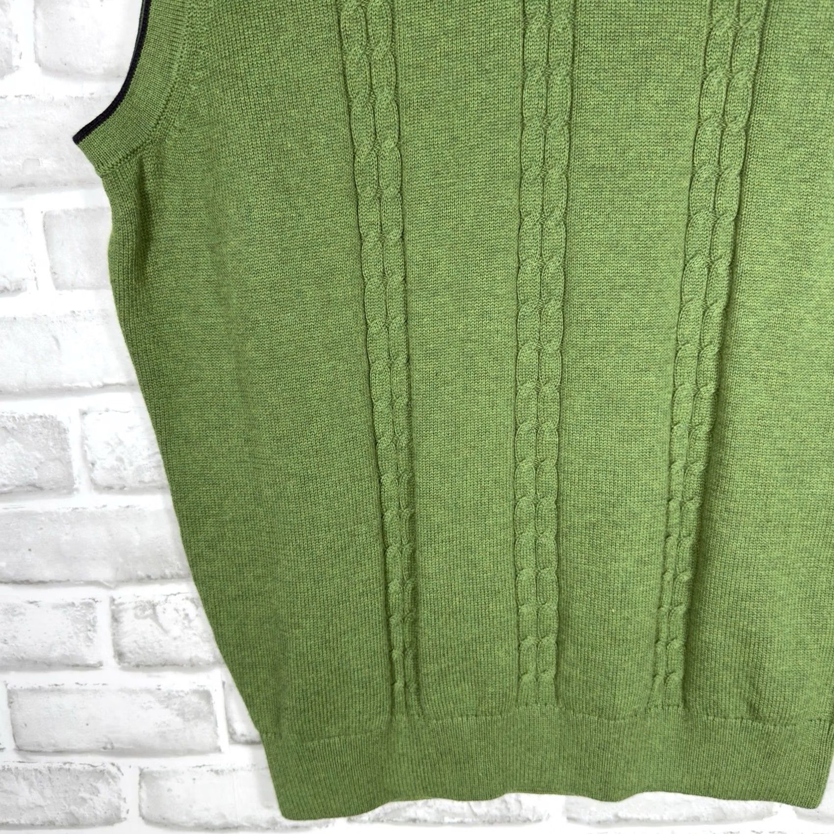Vintage VINTAGE? NWT Cypress Links Green 100% Cotton Sweater Vest Mens Size L Size US L / EU 52-54 / 3 - 3 Thumbnail