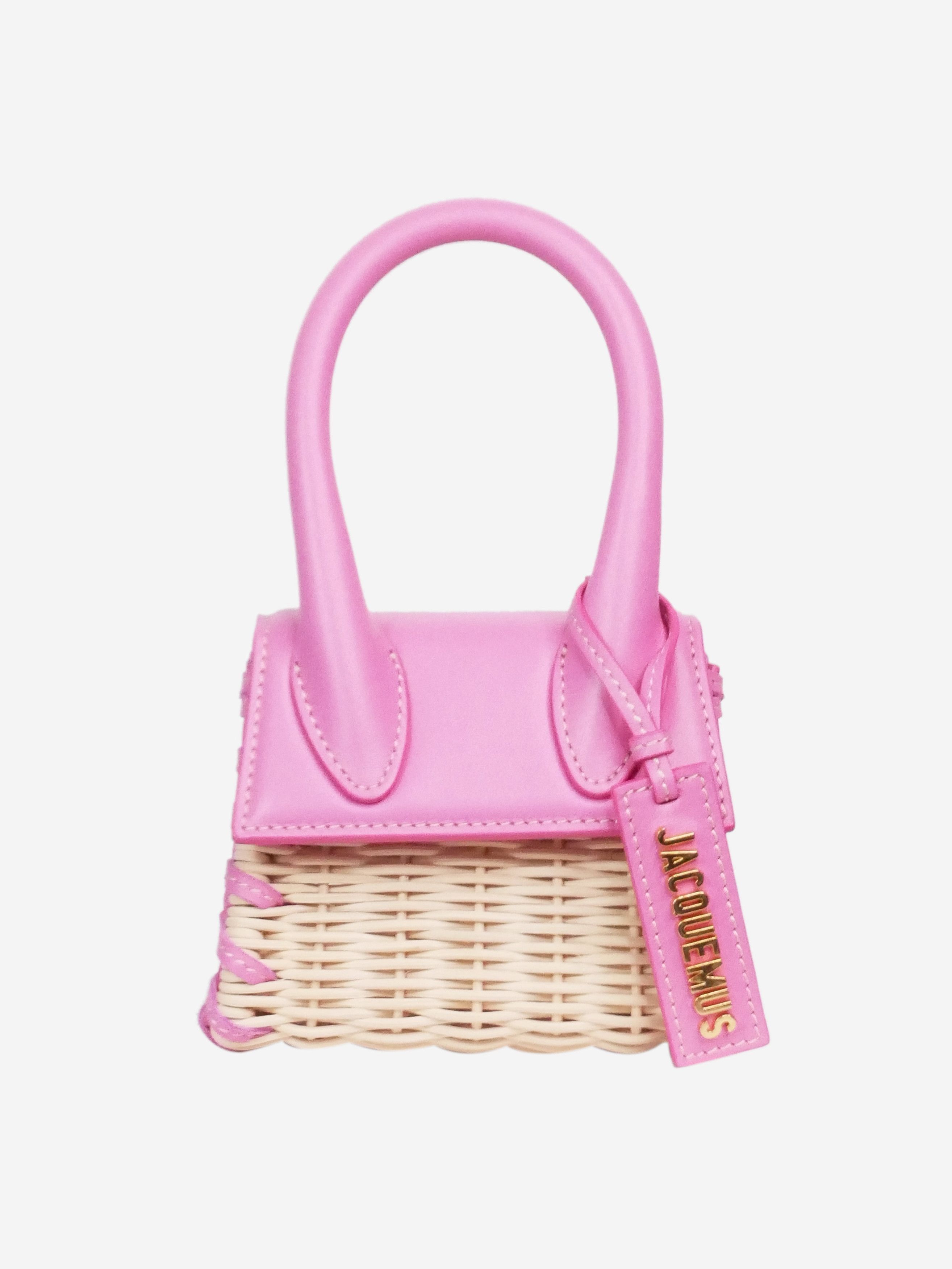 Jacquemus Pink mini wicker Chiquito bag Grailed