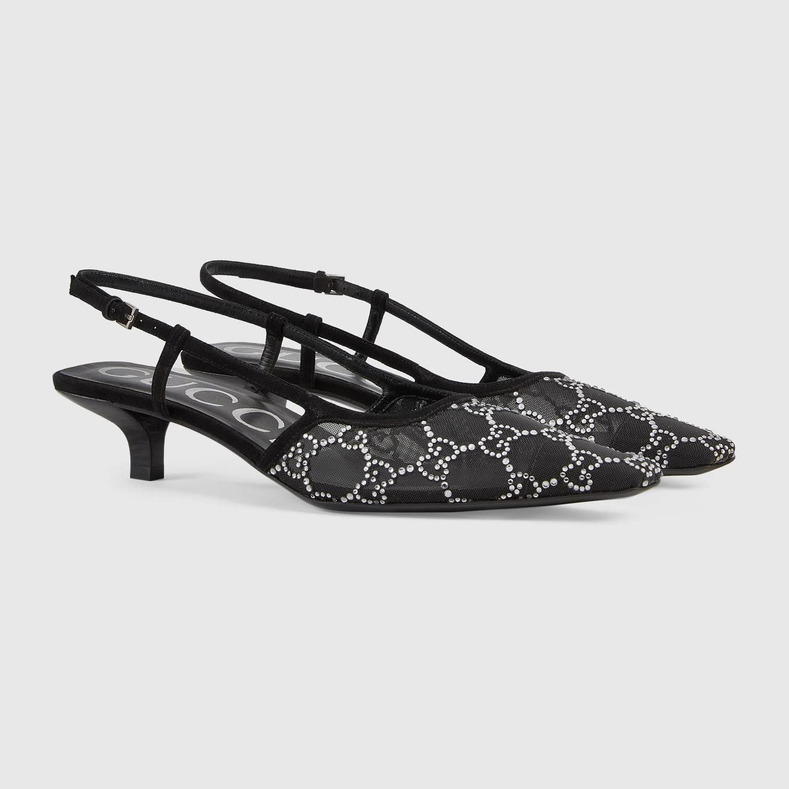 Gucci Gucci GG Crystal Slingback Pumps Size US 7.5 / IT 37.5 - 2 Thumbnail