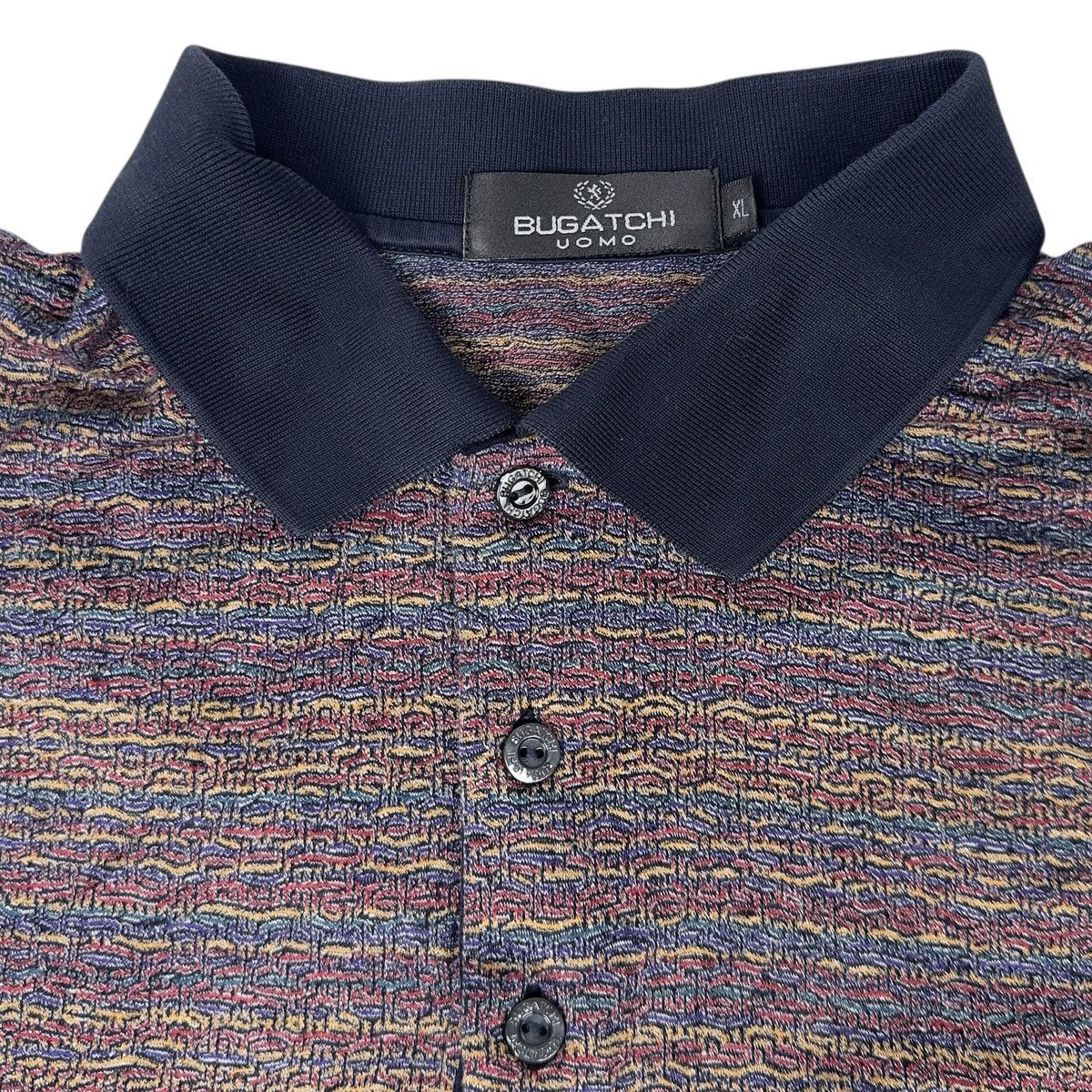 BUGATCHI Bugatchi Uomo Polo Shirt Multicolor Golf Short Sleeve Size US XL / EU 56 / 4 - 3 Thumbnail