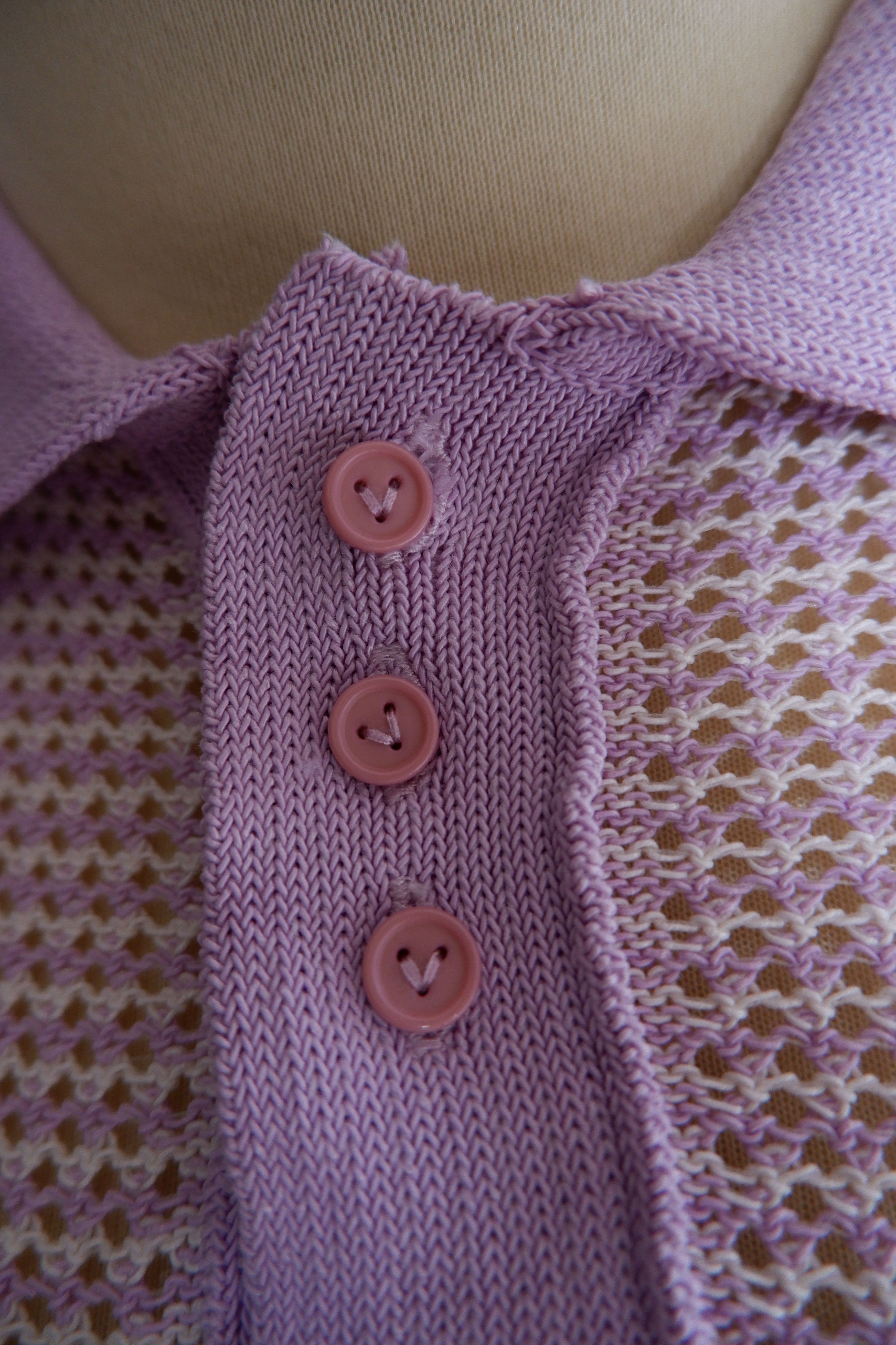 Bottega Veneta Bottega Veneta Pre Fall 2021 Ribbed Mesh Knit Polo Shirts Size S / US 4 / IT 40 - 4 Thumbnail