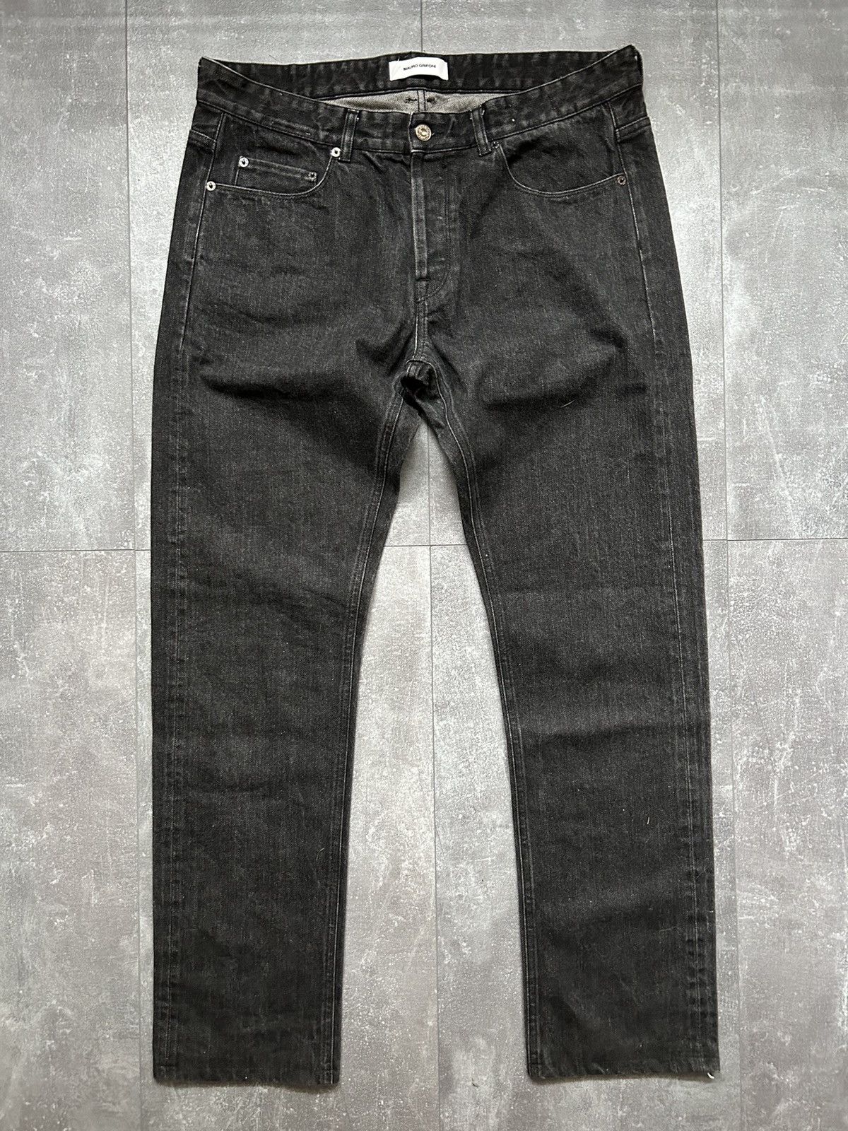 image of Mauro Grifoni Selvage Japanese Grey Denim, Men's (Size 36)