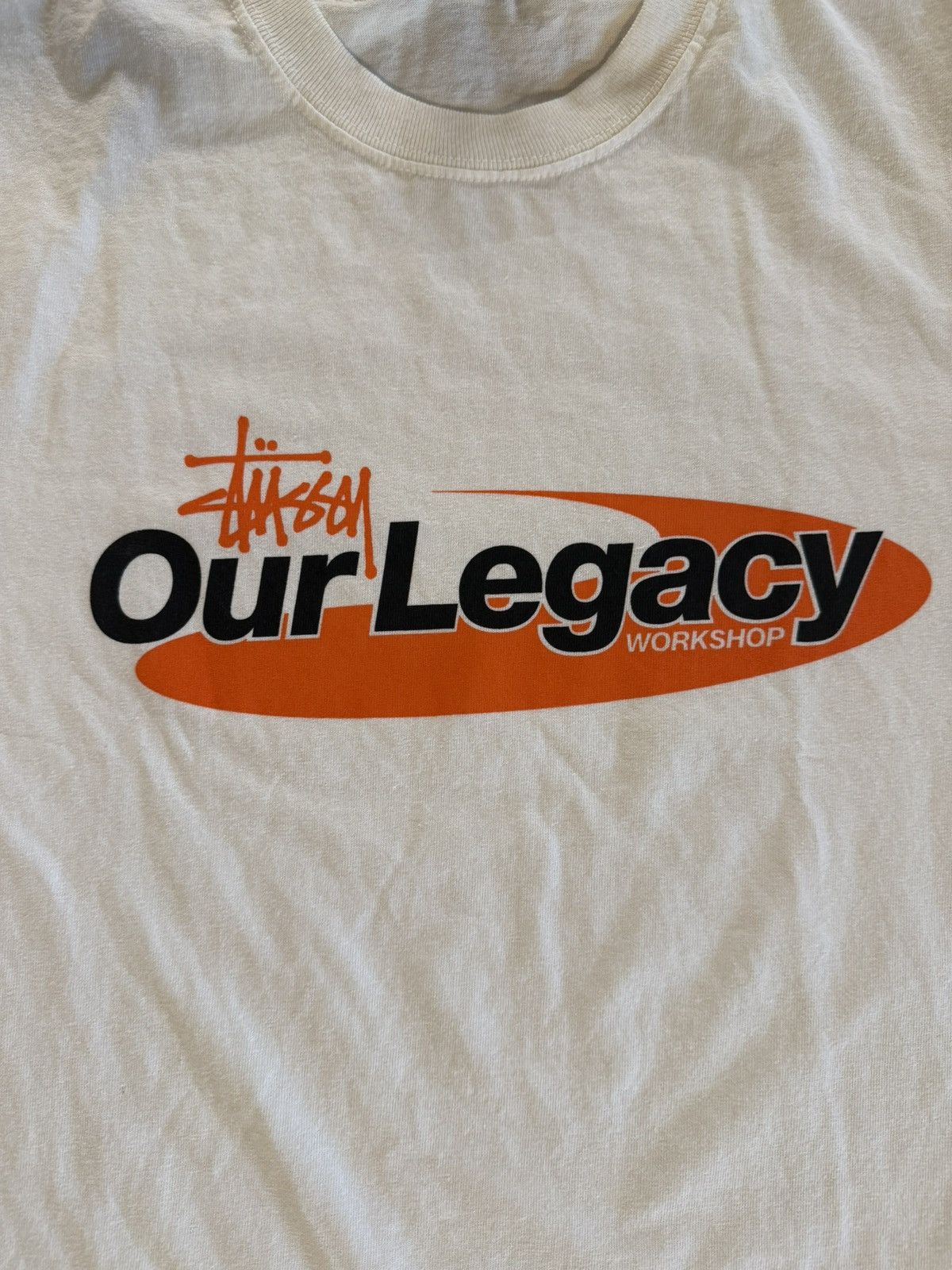 Stussy 2025 Stüssy Our Legacy Collab Tee Yellow White S NWT Size US S / EU 44-46 / 1 - 4 Thumbnail
