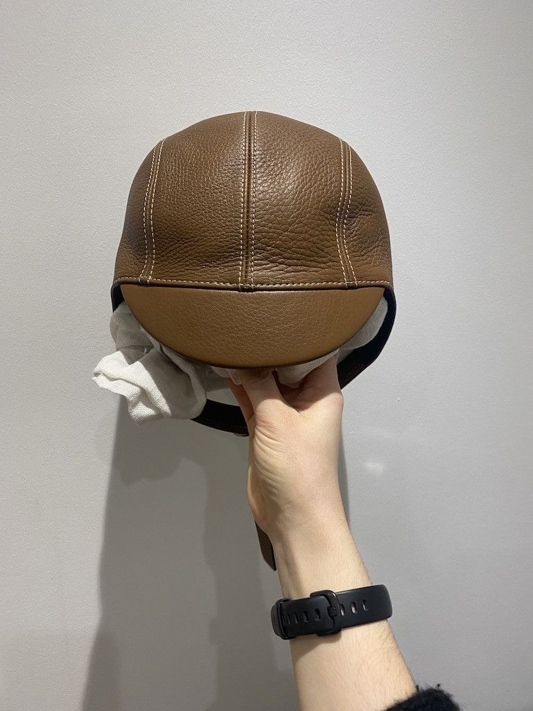 Burberry Burberry Tan Leather Pilot Hat Size ONE SIZE - 3 Thumbnail