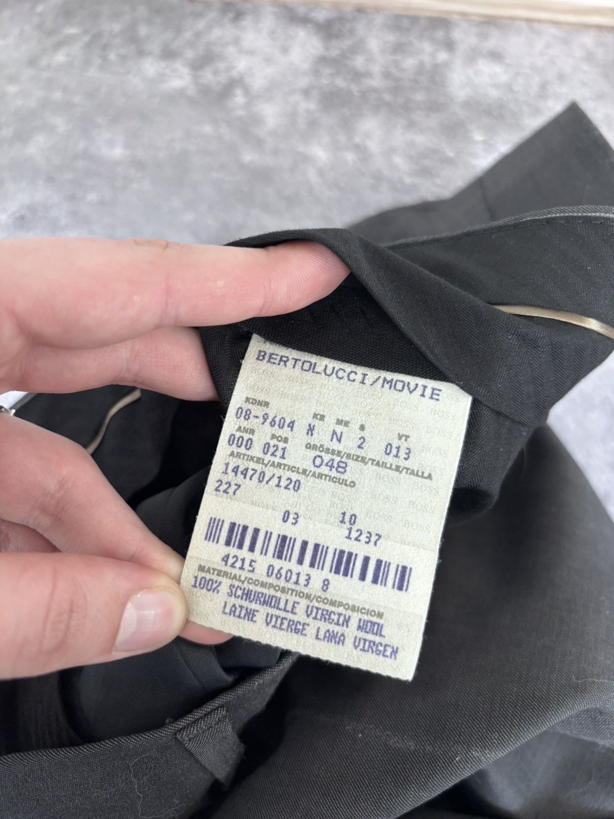 Hugo Boss Hugo Boss Bertolucci/Movie Men’s 2-Piece Gray Wool Suit Size 40R - 21 Thumbnail