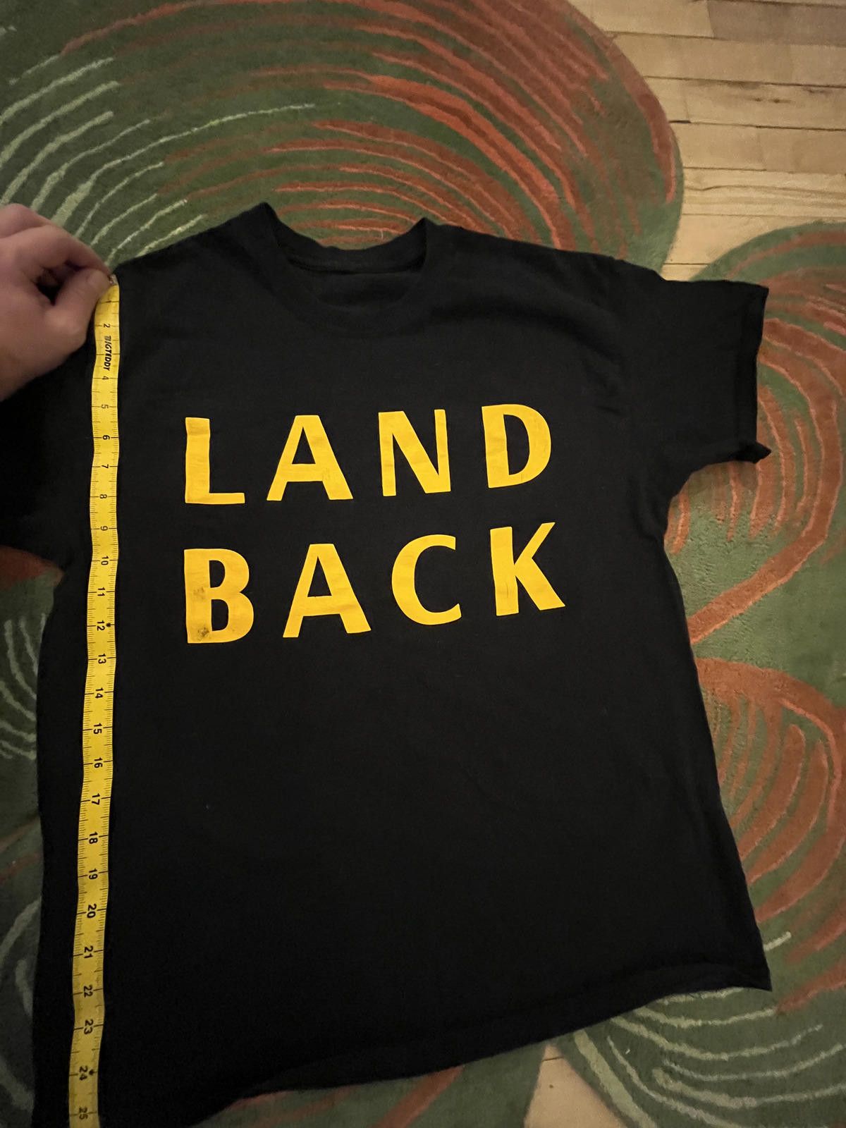 Other Black 'LAND BACK' Graphic T-Shirt, Men's Short Sleeve Medium Size US M / EU 48-50 / 2 - 3 Thumbnail