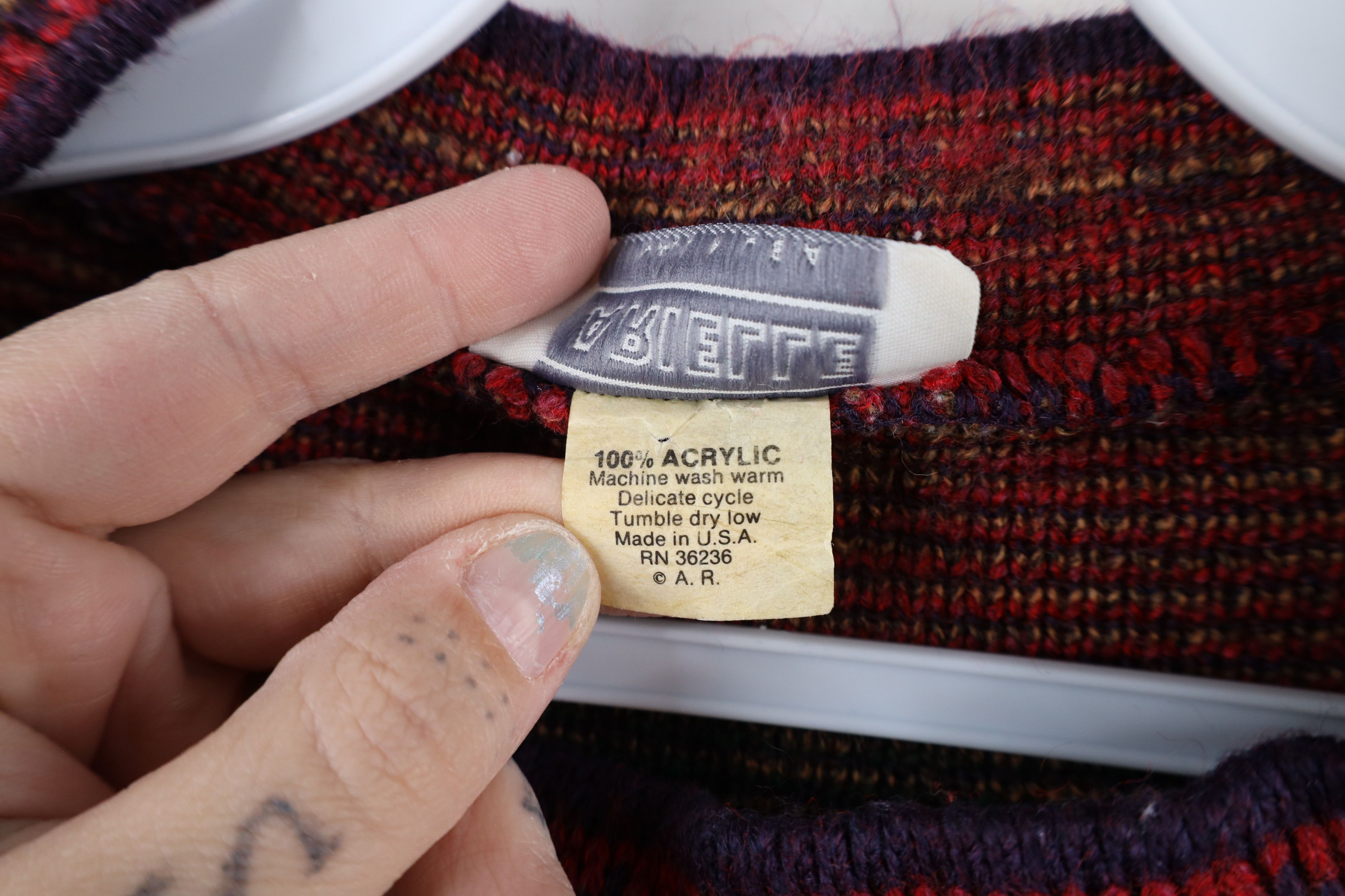 Vintage Vintage 90s Streetwear Paisley Fair Isle Knit Sweater USA Size XL / US 12-14 / IT 48-50 - 9 Thumbnail