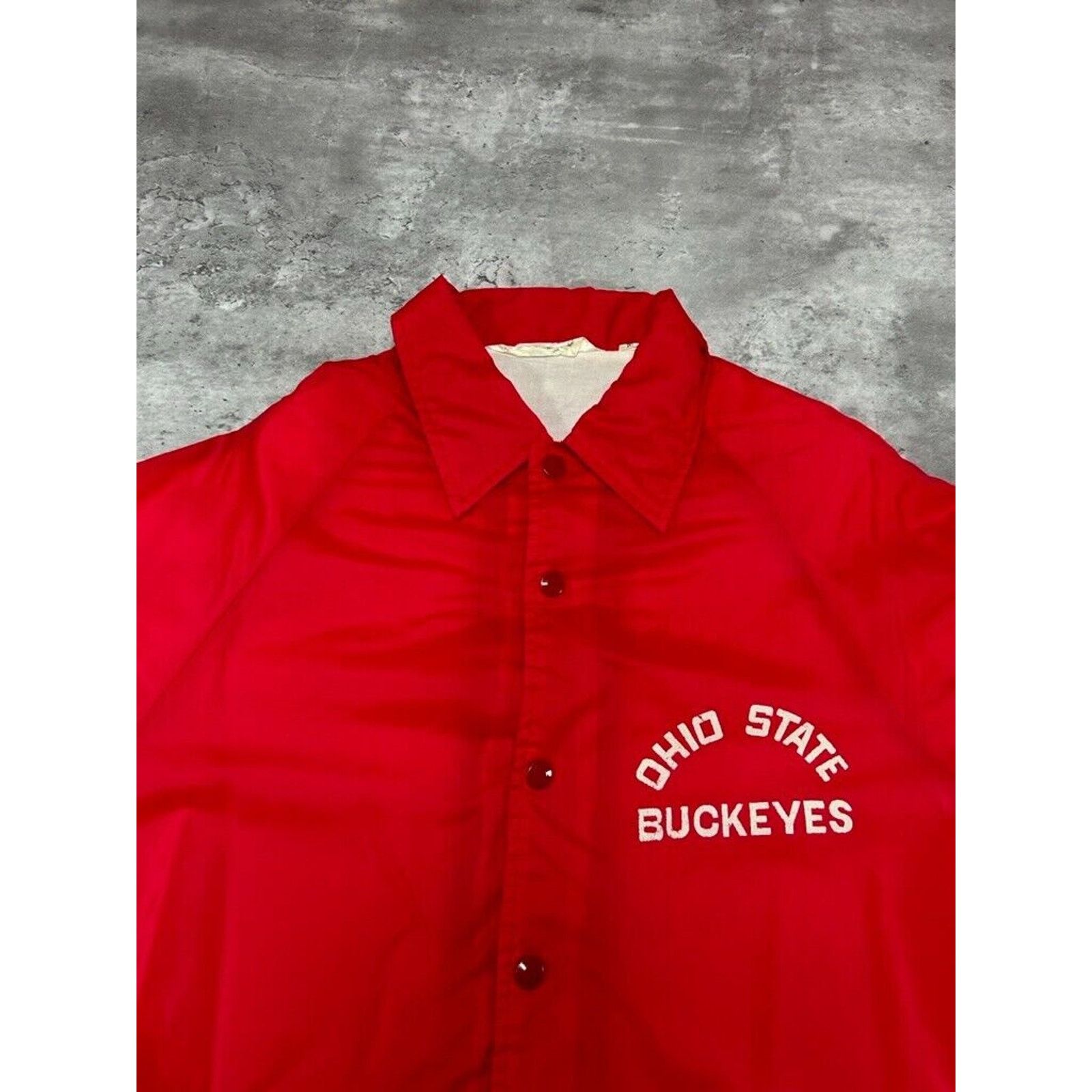 NCAA Vintage 80s Ohio State Buckeyes NCAA Coaches Jacket Medium Size US M / EU 48-50 / 2 - 4 Thumbnail