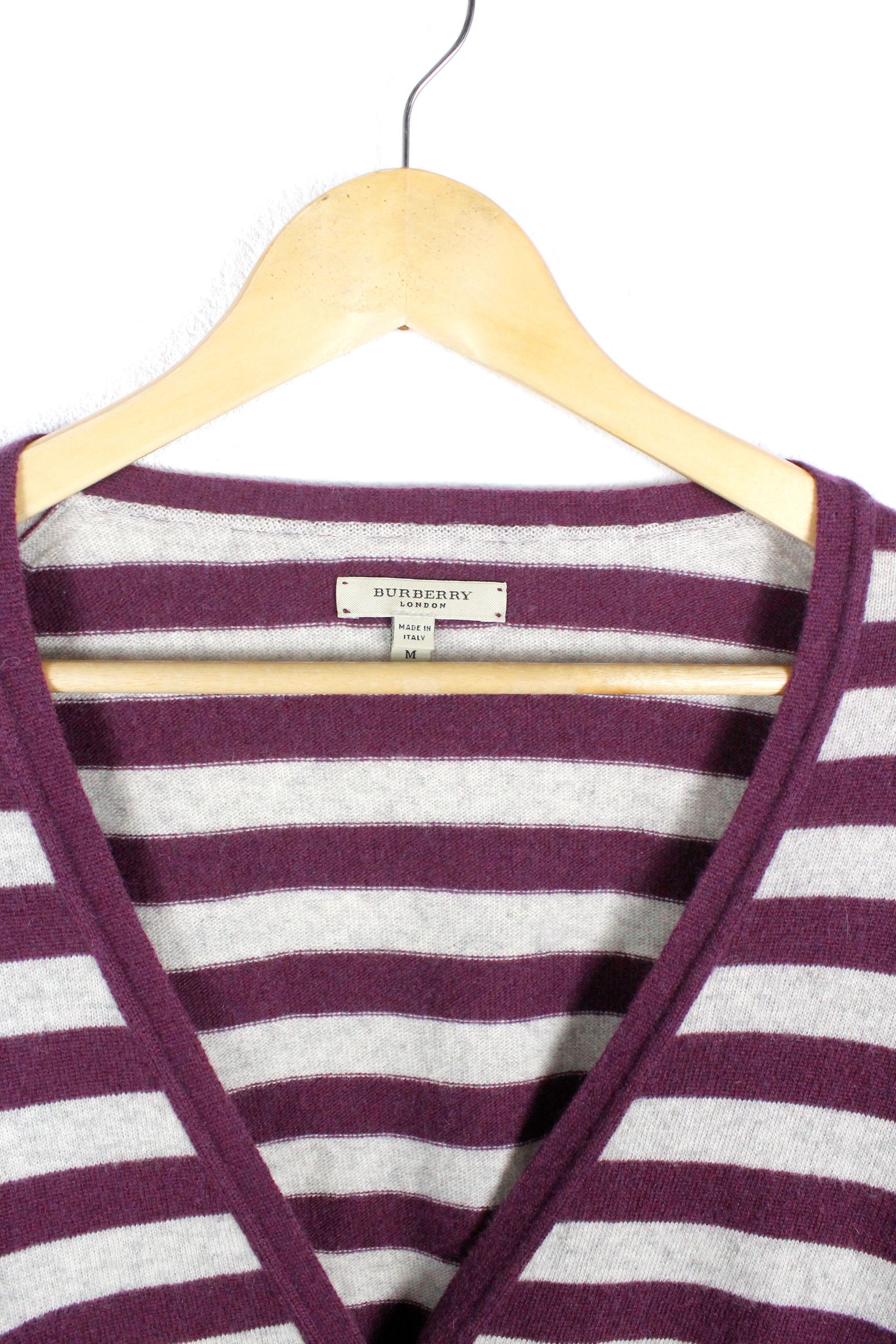 Burberry Burberry Knight Logo Striped Cardigan Sweater Size M / US 6-8 / IT 42-44 - 2 Thumbnail
