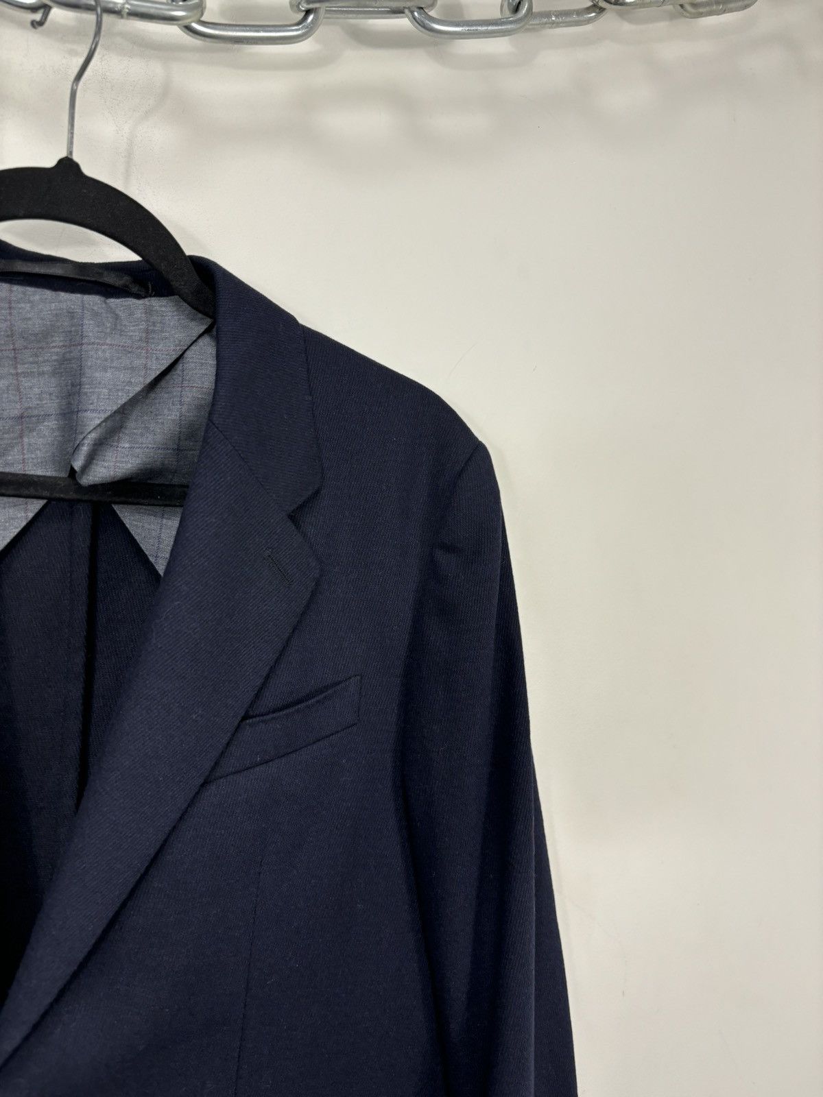 Grifoni Mauro Grifoni Men’s Navy Blue Wool Blend Blazer Jacket Size 40R - 8 Thumbnail