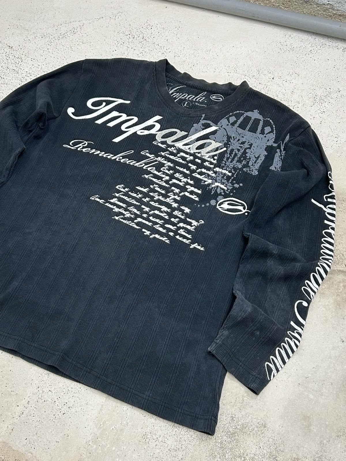 Designer × Japanese Brand Streeetwear Japan Impala Poem Attack Faded Tee Size US L / EU 52-54 / 3 - 3 Thumbnail