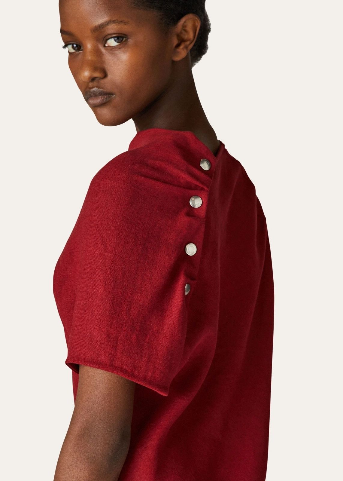 Loro Piana o1srvl11e0824 Aina Summer Linen Crepe Maxi Dress in Red Size M / US 6-8 / IT 42-44 - 6 Thumbnail