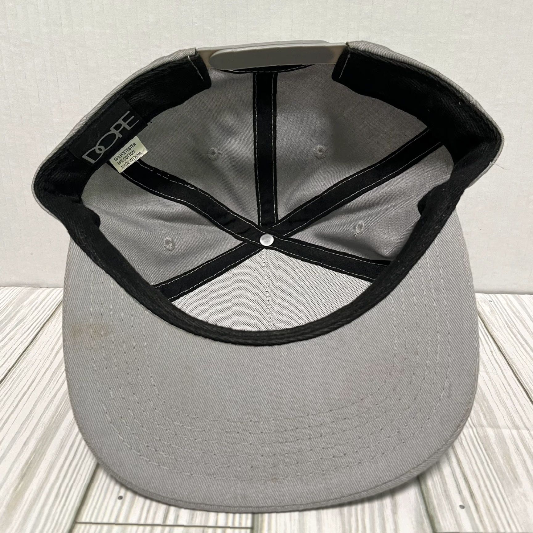 Vintage DOPE Hat Snapback Gray Adjustable Embroidered Cap Men One Size Cotton Knit Sports Outdoor USA 90s? Size ONE SIZE - 7 Thumbnail