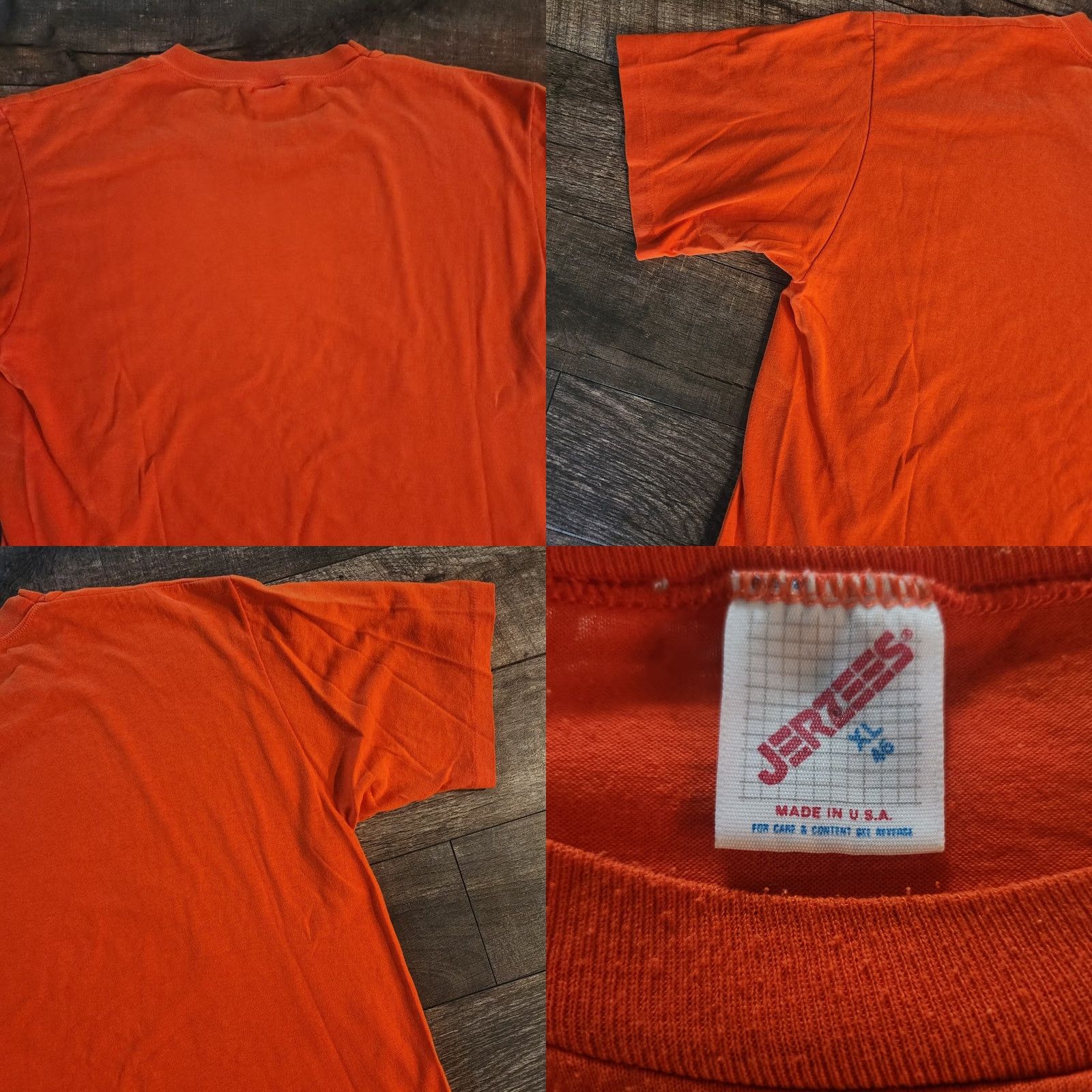 Jerzees VINTAGE 80s Spanish Mexican T Shirt Tee Mens XL Orange Single Stitch Made In USA Jerzees Shirt Mens XL Orange 80s Size US XL / EU 56 / 4 - 8 Thumbnail