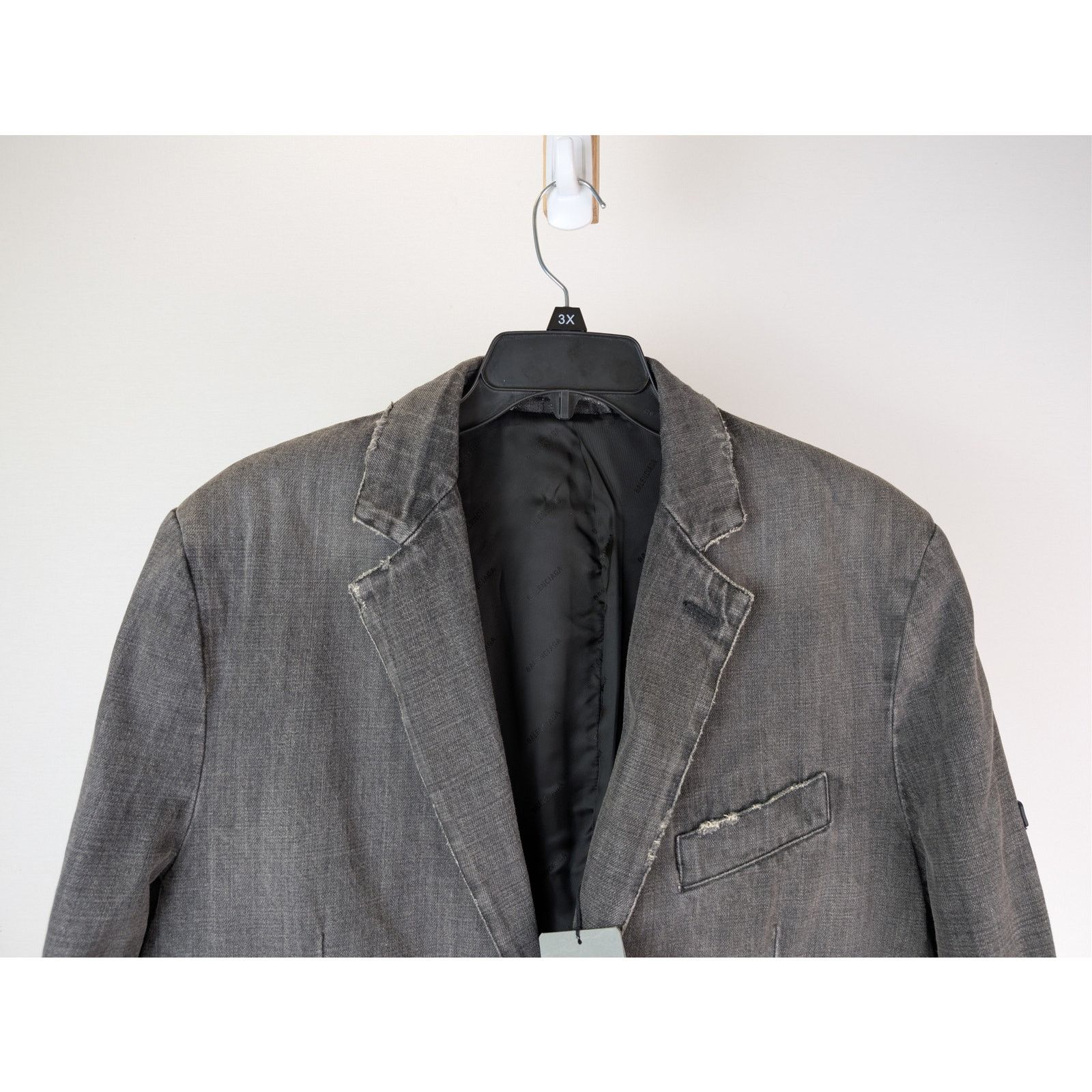 Balenciaga o1rshd1 Japanese Ring Black Denim Washed Jacket Wash Black Size US S / EU 44-46 / 1 - 3 Thumbnail