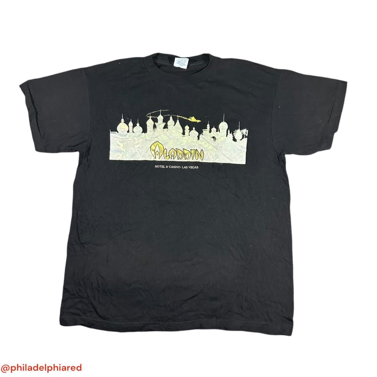 Designer Vintage Early 1990s Aladdin Hotel single stitched t-shirt Size US S / EU 44-46 / 1 - 1 Thumbnail