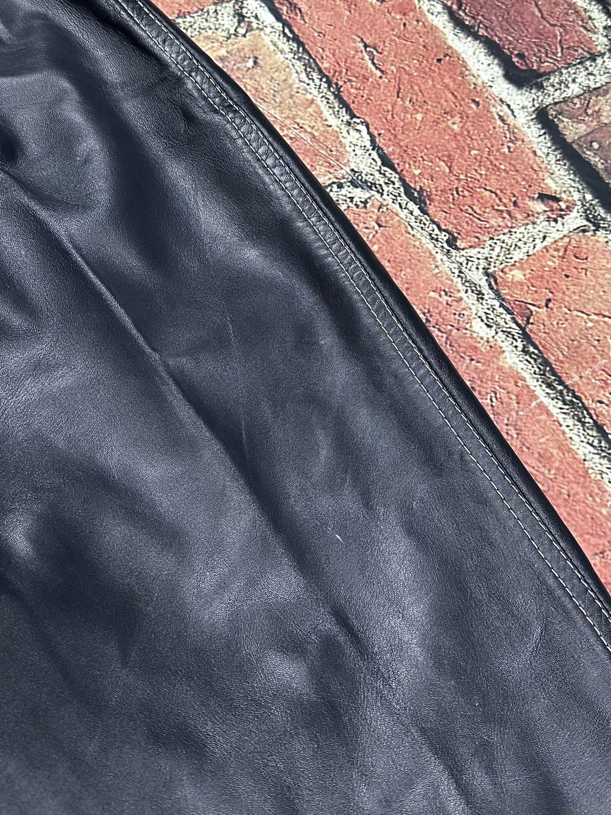 Tommy Hilfiger Vintage Tommy Hilfiger Leather Pants Motorcycle Y2K 33x32 Size 34" / US 12 / IT 48 - 10 Thumbnail