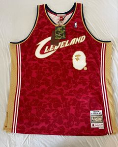 BAPE x Mitchell & Ness Cleveland Cavaliers ABC Red Basketball Swingman  Jersey