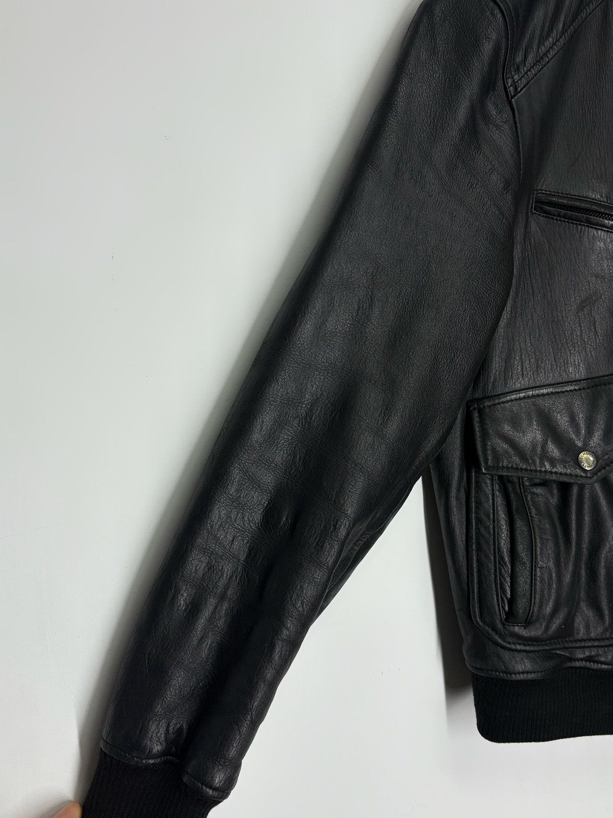 Schott Schott USA Army Type Garment Aviator Leather Jacket Size US S / EU 44-46 / 1 - 6 Thumbnail