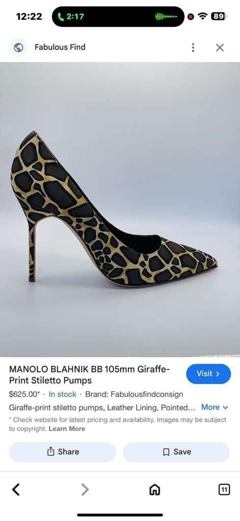 Manolo Blahnik Manolo Blahnik Giraffe print stilleto pumps Size US 8 / IT 38 - 6 Thumbnail