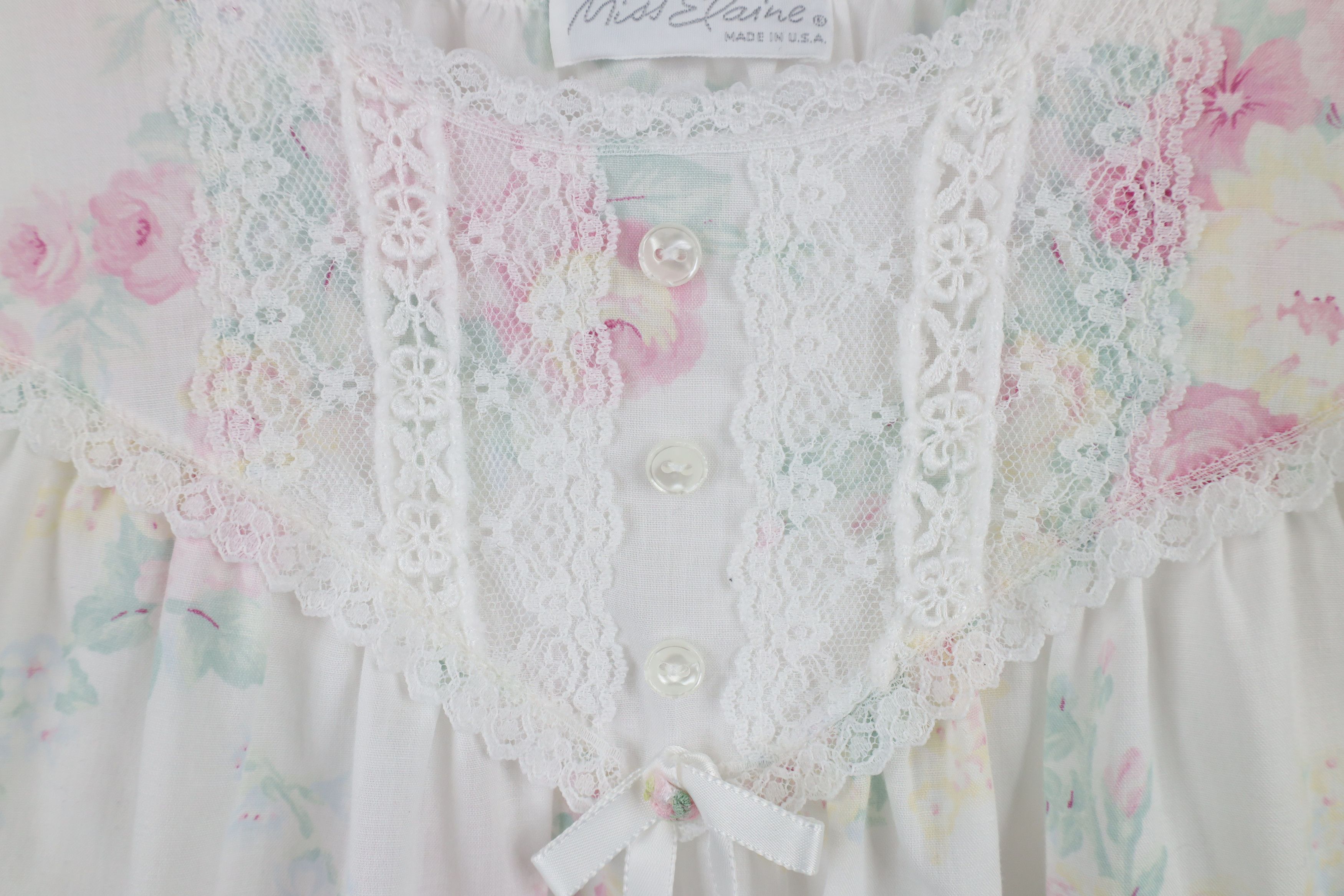 Vintage Vintage 90s Miss Elaine Lace Sleeveless Night Gown Shirt USA Size M / US 6-8 / IT 42-44 - 6 Thumbnail