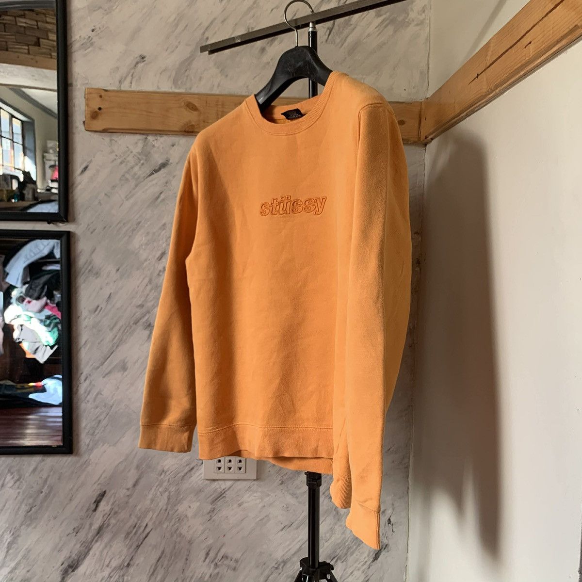 Stussy Orange Stüssy embroidered crewneck sweatshirt Size US M / EU 48-50 / 2 - 2 Thumbnail