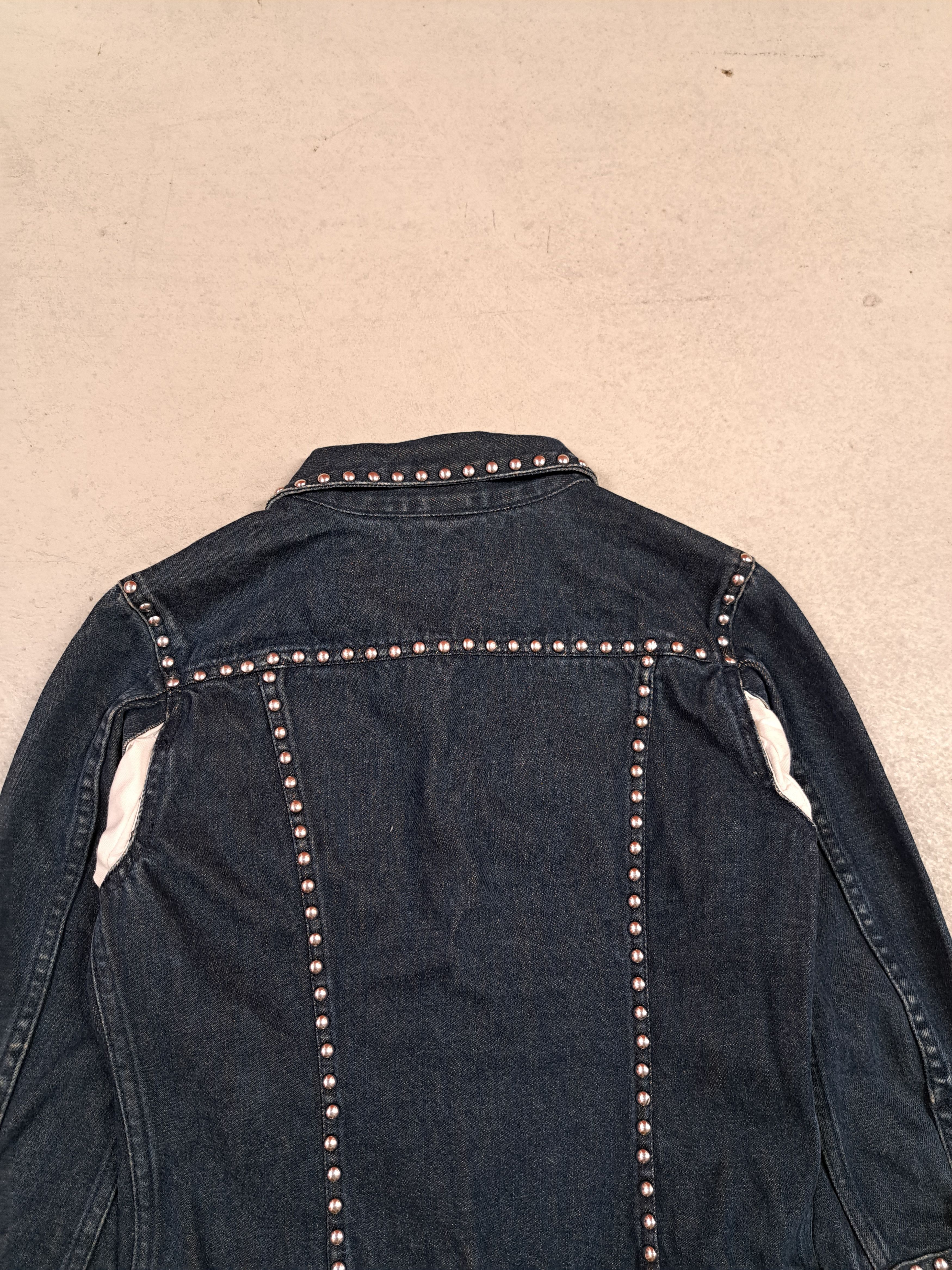 Diesel Vintage y2k Diesel Sick Cropped Studded Denim Jacket Size S / US 4 / IT 40 - 8 Thumbnail
