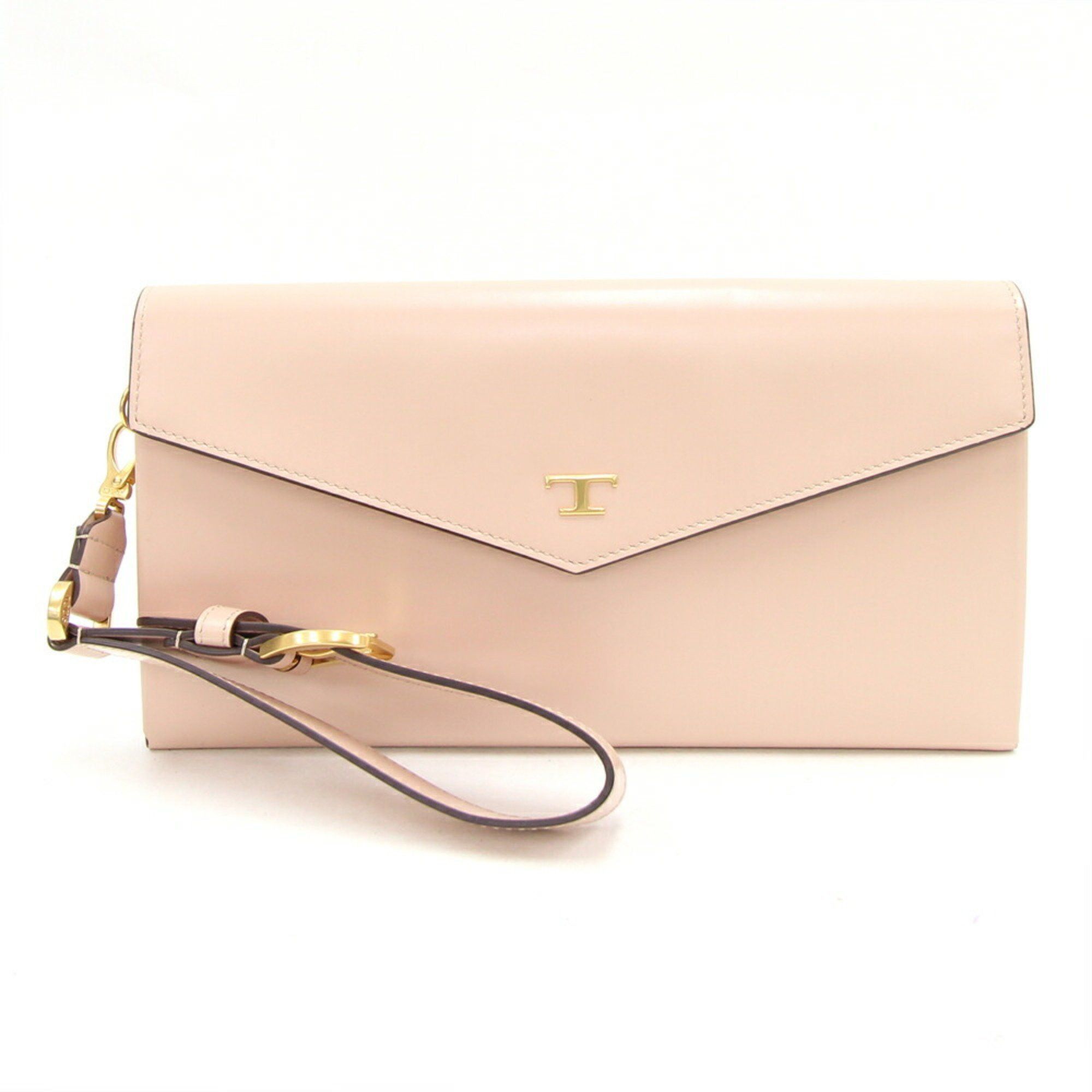 Tod's Tod's Clutch Bag Light Pink Leather Long Wallet Purse Women's TOD'S Size ONE SIZE - 1 Thumbnail